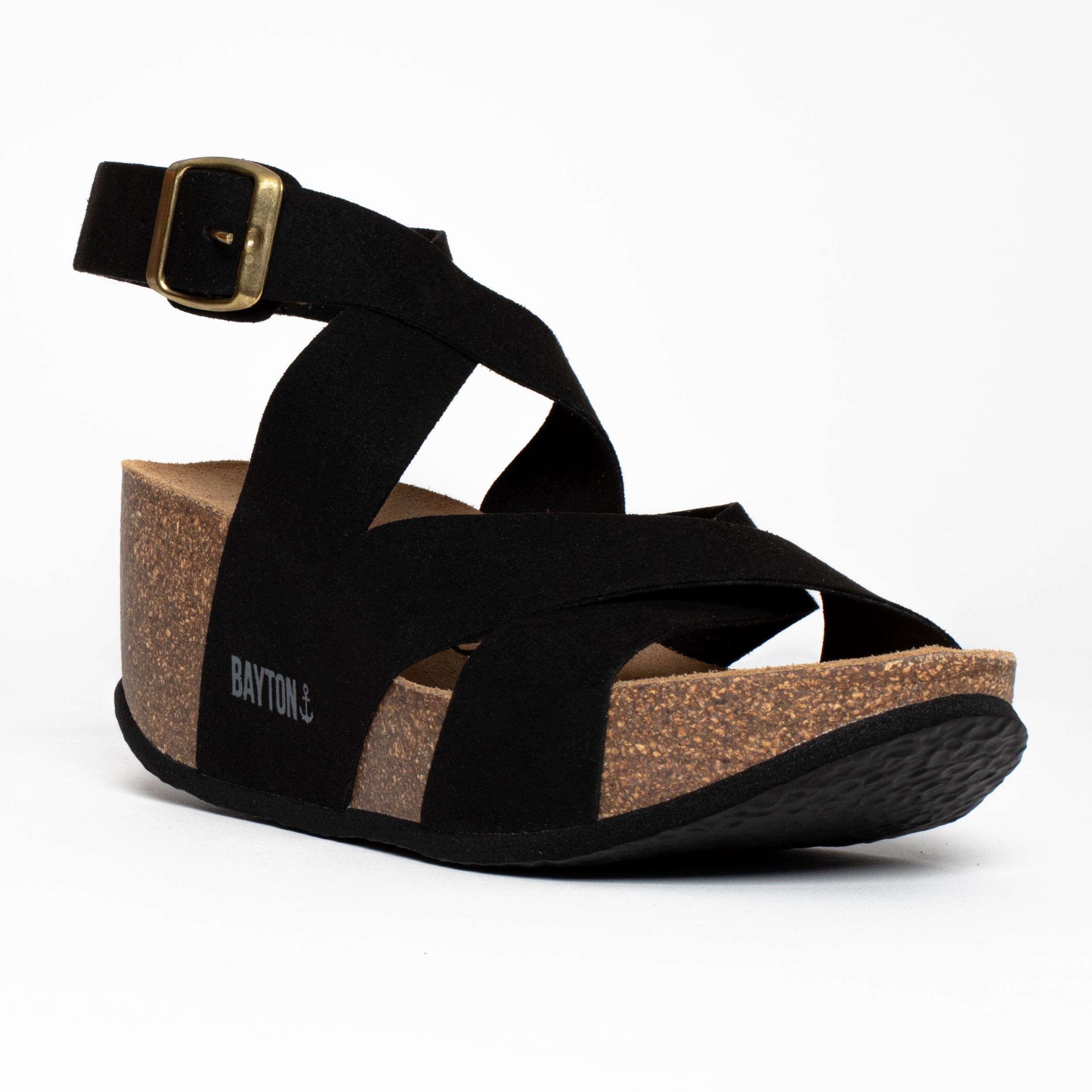 Murcia Black Wedge and Semi-Wedge Sandals