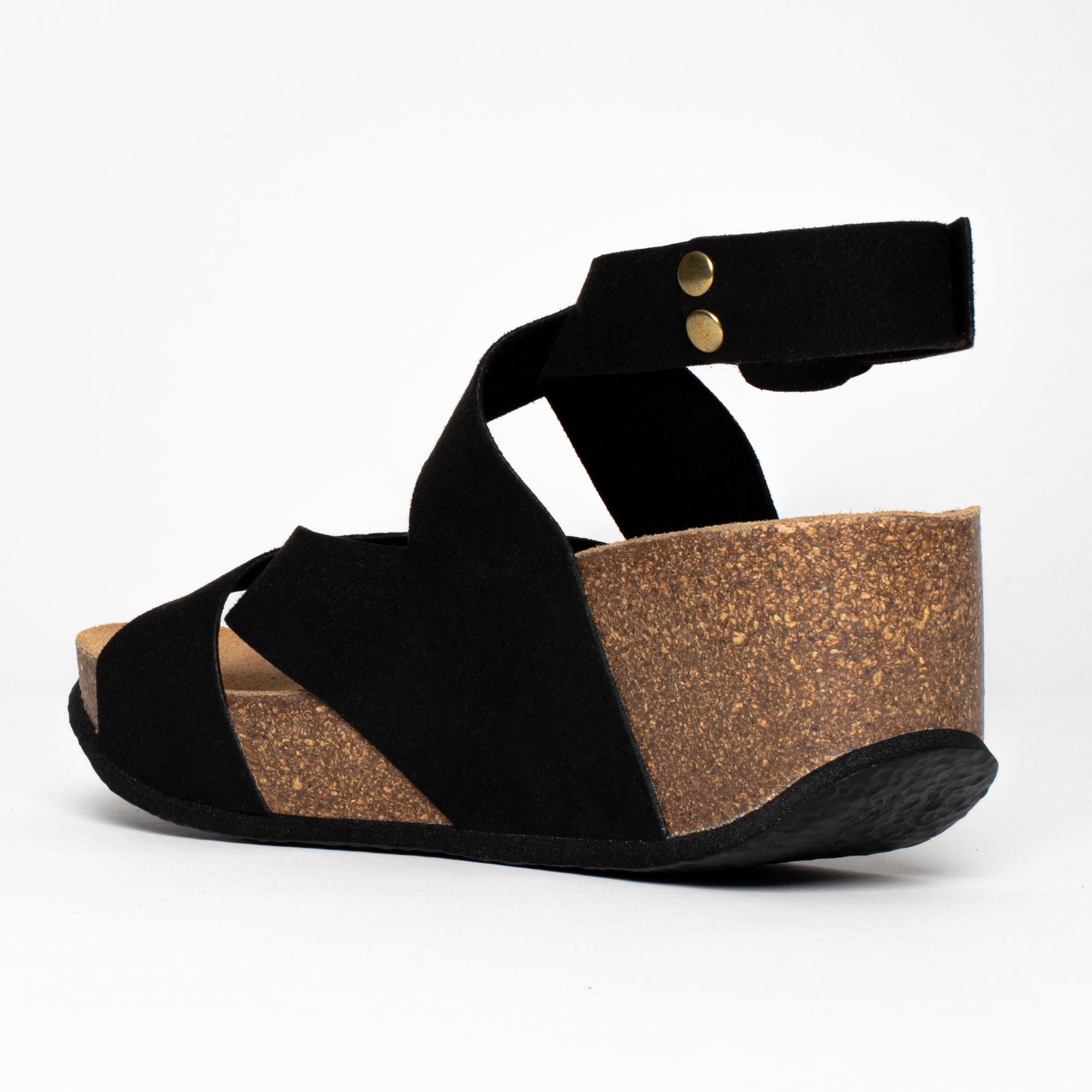 Murcia Black Wedge and Semi-Wedge Sandals