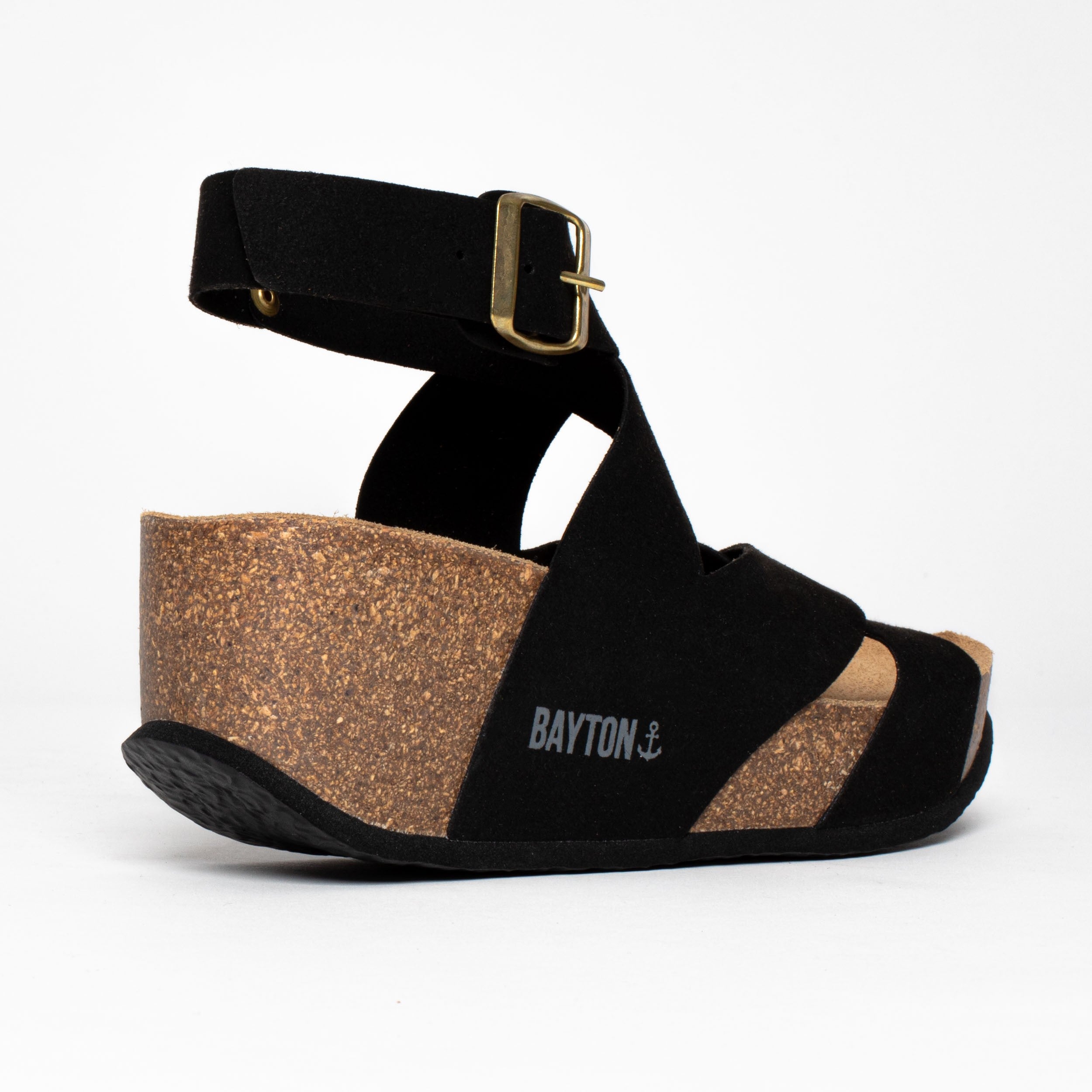 Murcia Black Wedge and Semi-Wedge Sandals