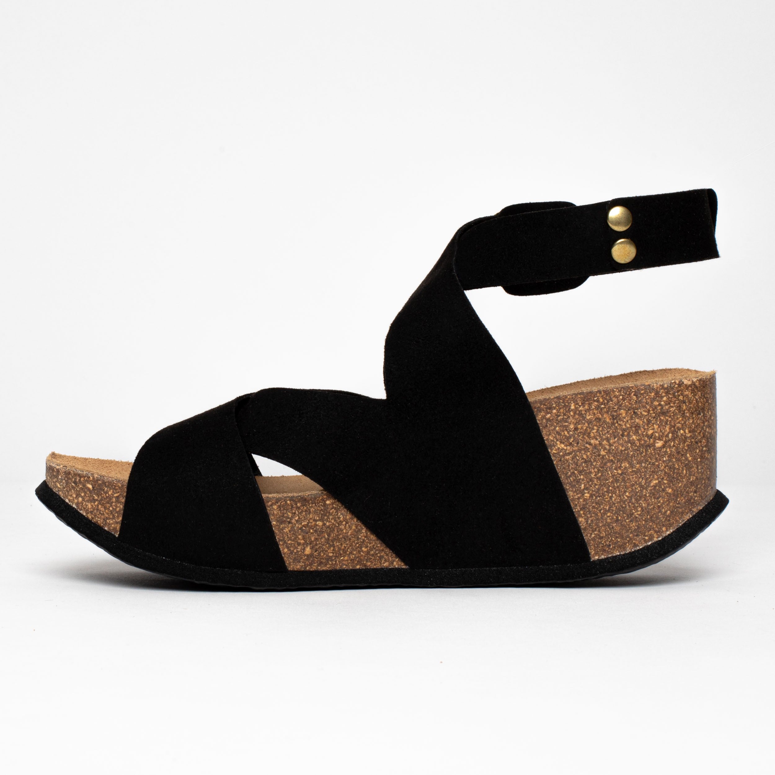 Murcia Black Wedge and Semi-Wedge Sandals