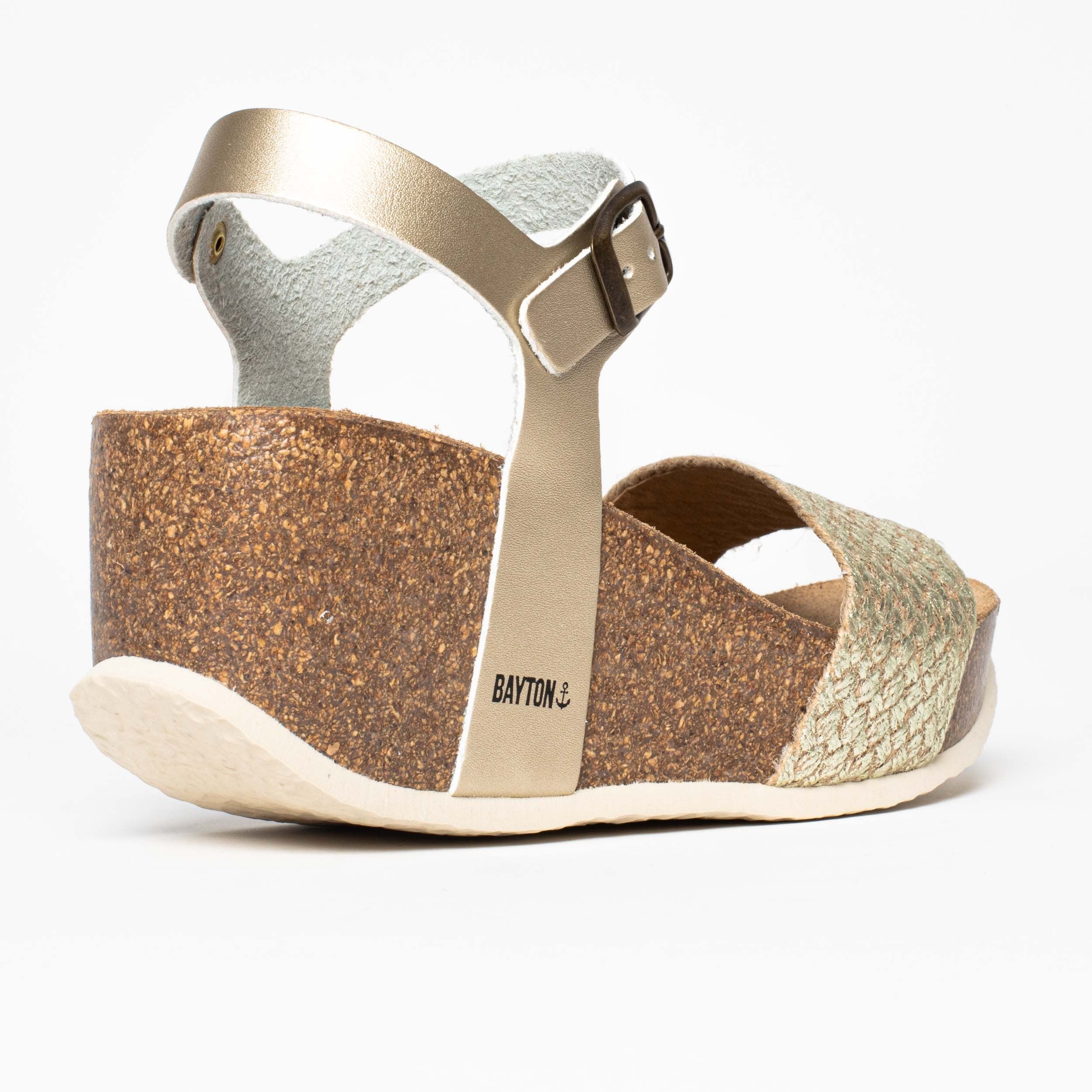 Toledo Light Gold Wedge and Semi-Wedge Sandals