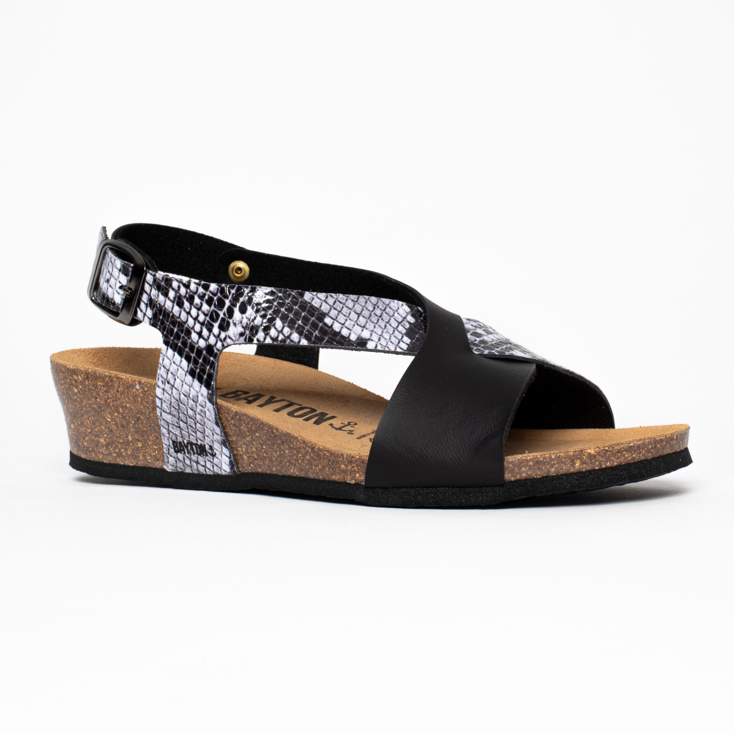 Salamanca Black Wedge and Semi-Wedge Sandals