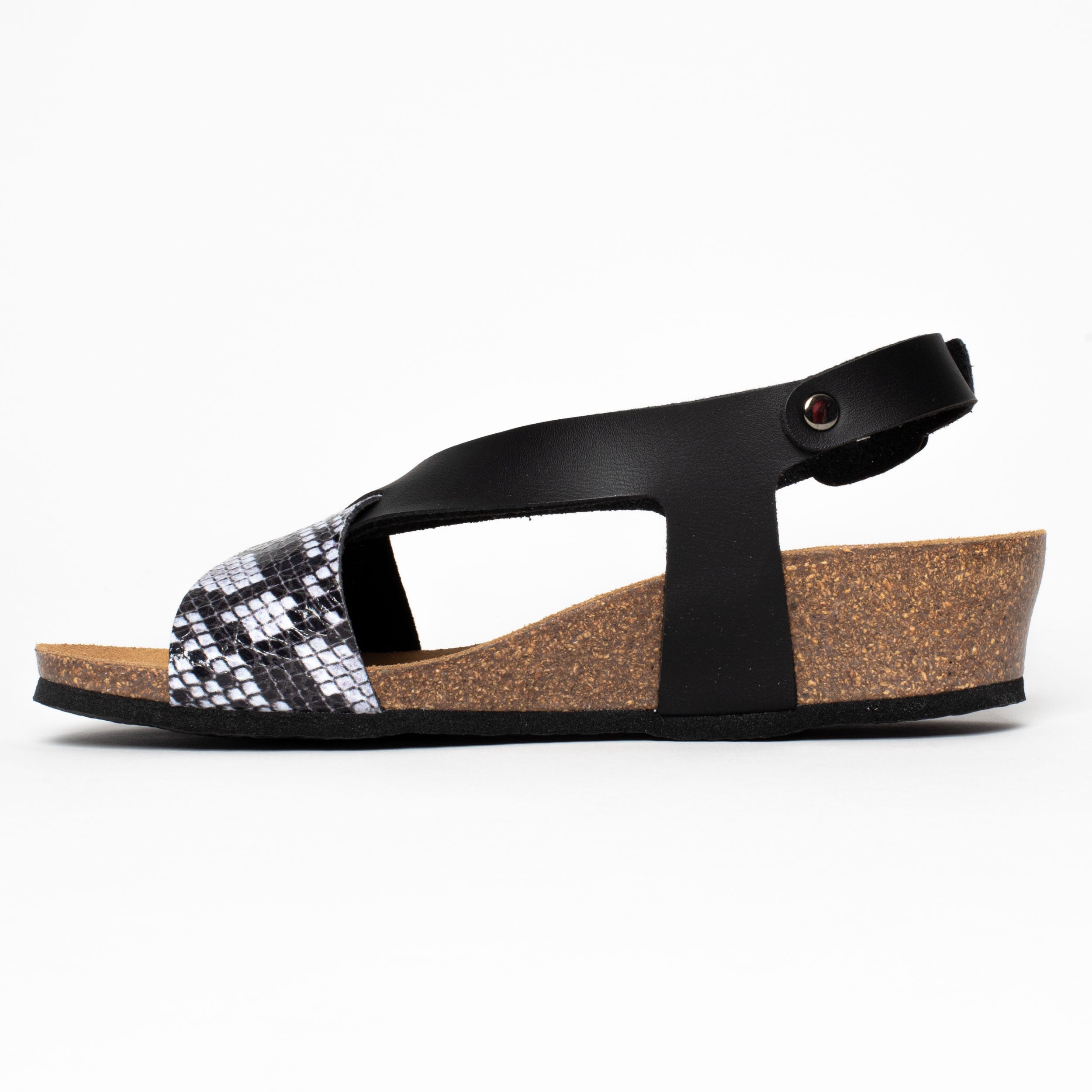 Salamanca Black Wedge and Semi-Wedge Sandals