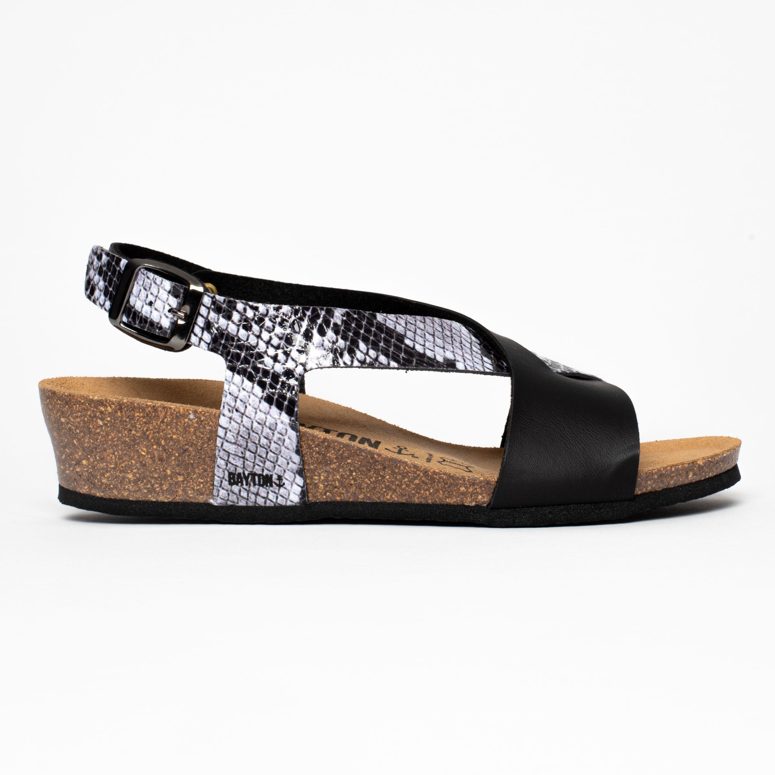 Salamanca Black Wedge and Semi-Wedge Sandals