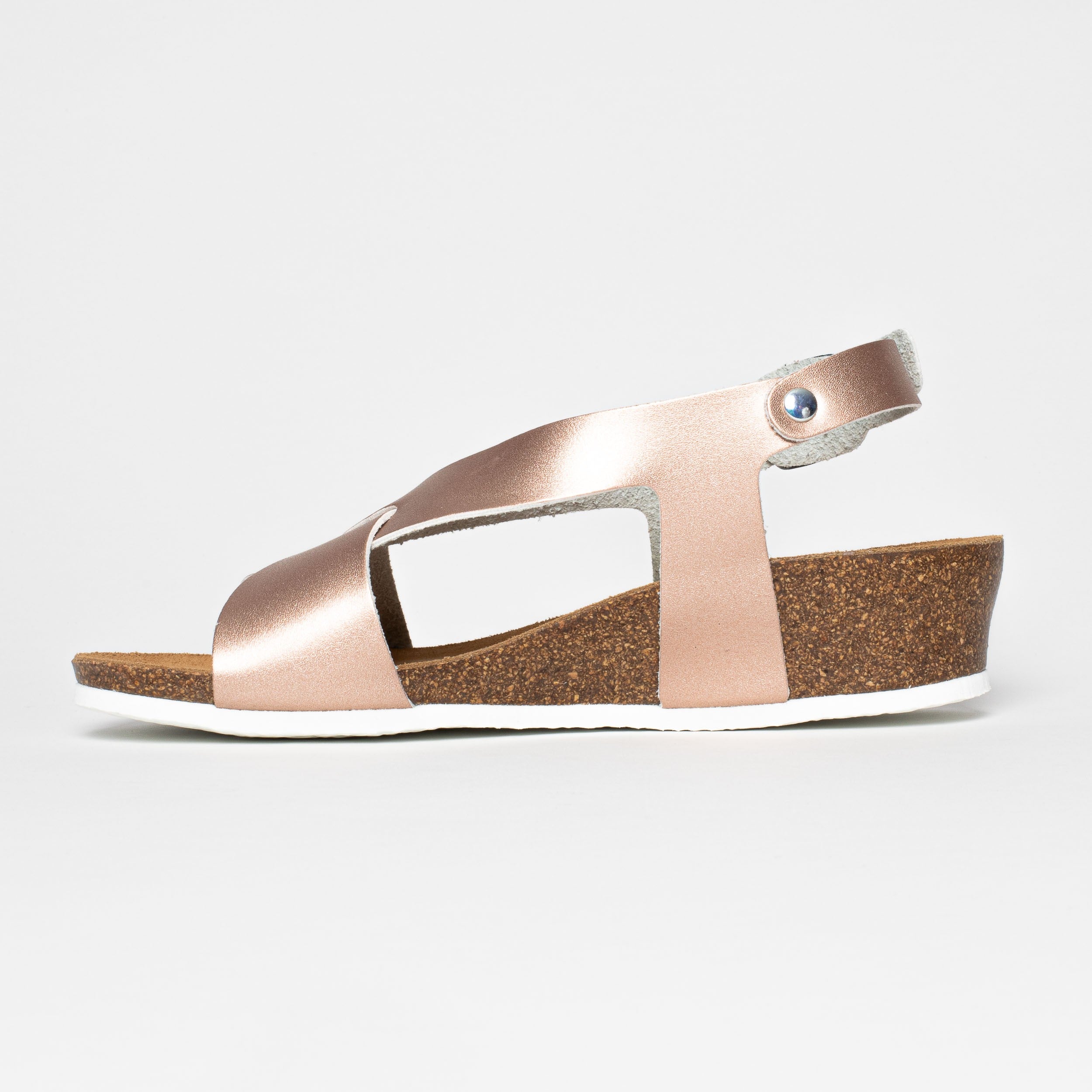 Salamanca Rose Gold Wedge and Semi-Wedge Sandals