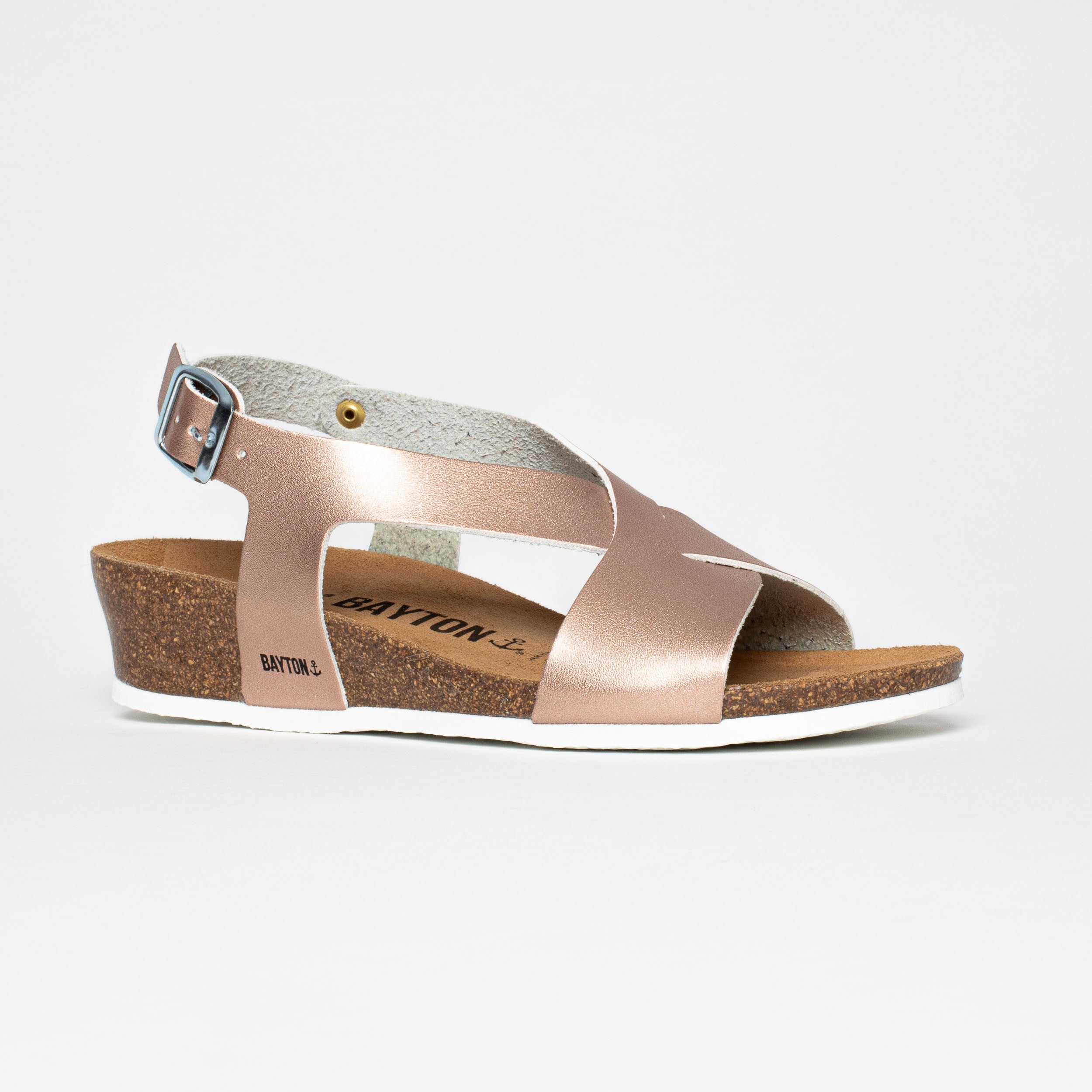 Salamanca Rose Gold Wedge and Semi-Wedge Sandals