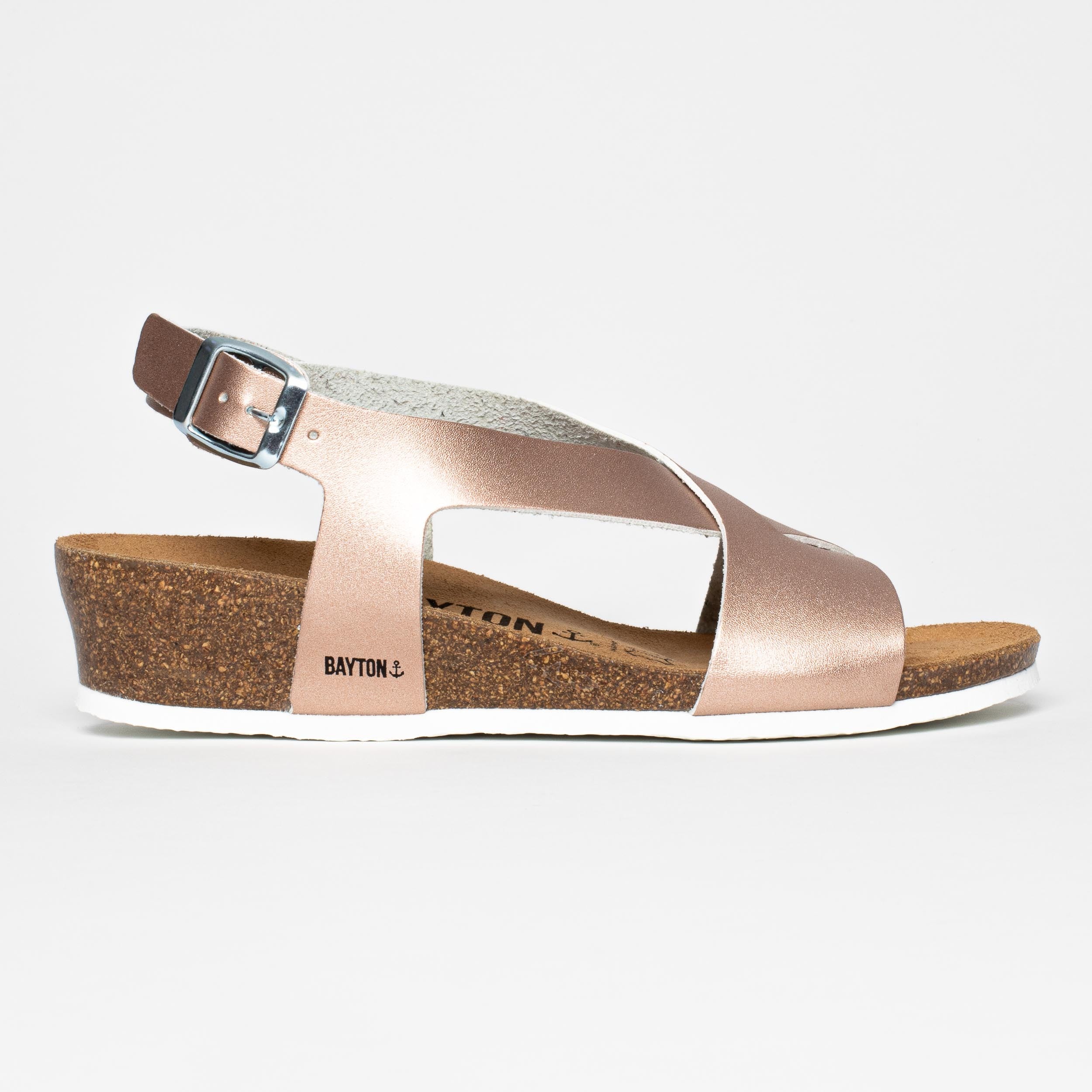 Salamanca Rose Gold Wedge and Semi-Wedge Sandals