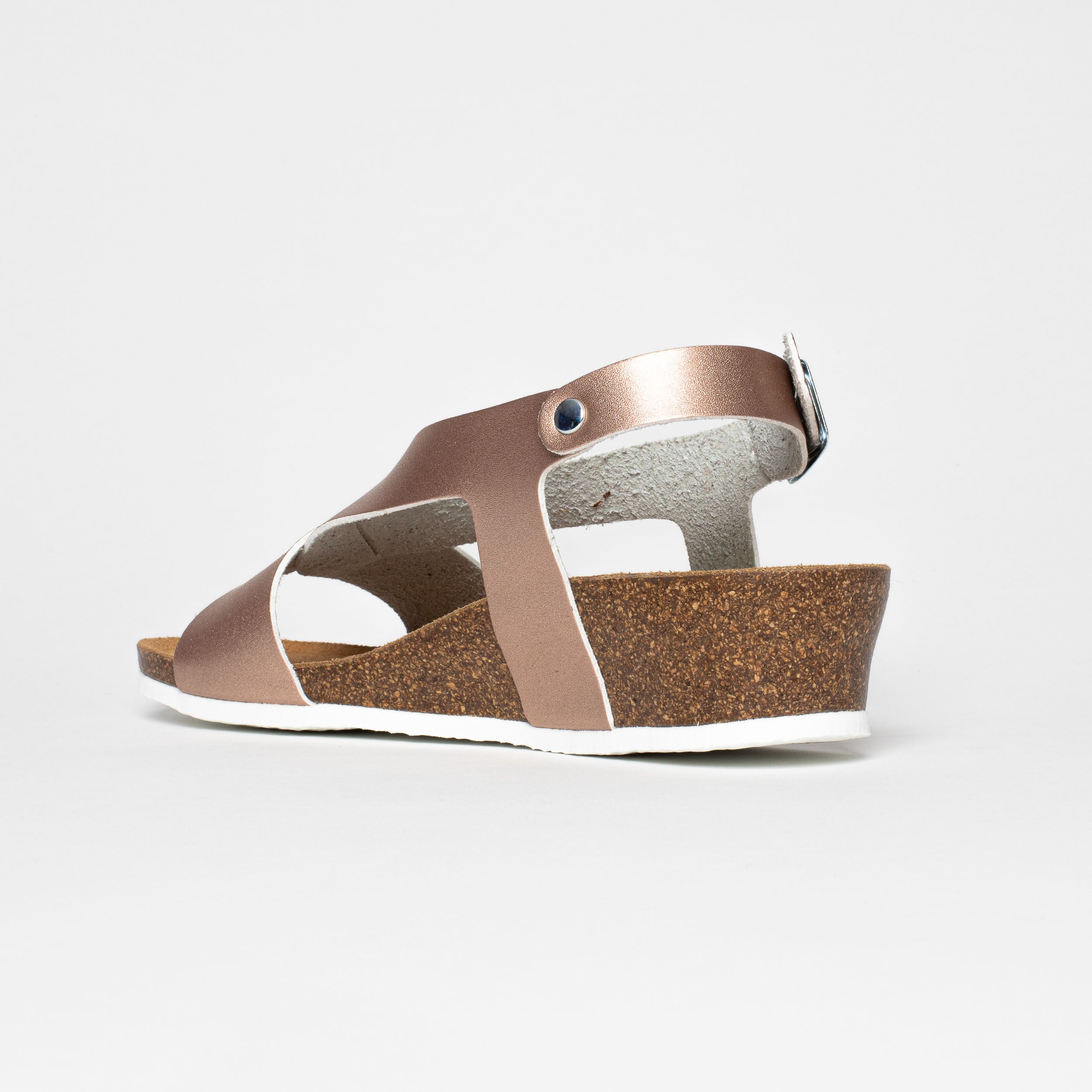 Salamanca Rose Gold Wedge and Semi-Wedge Sandals