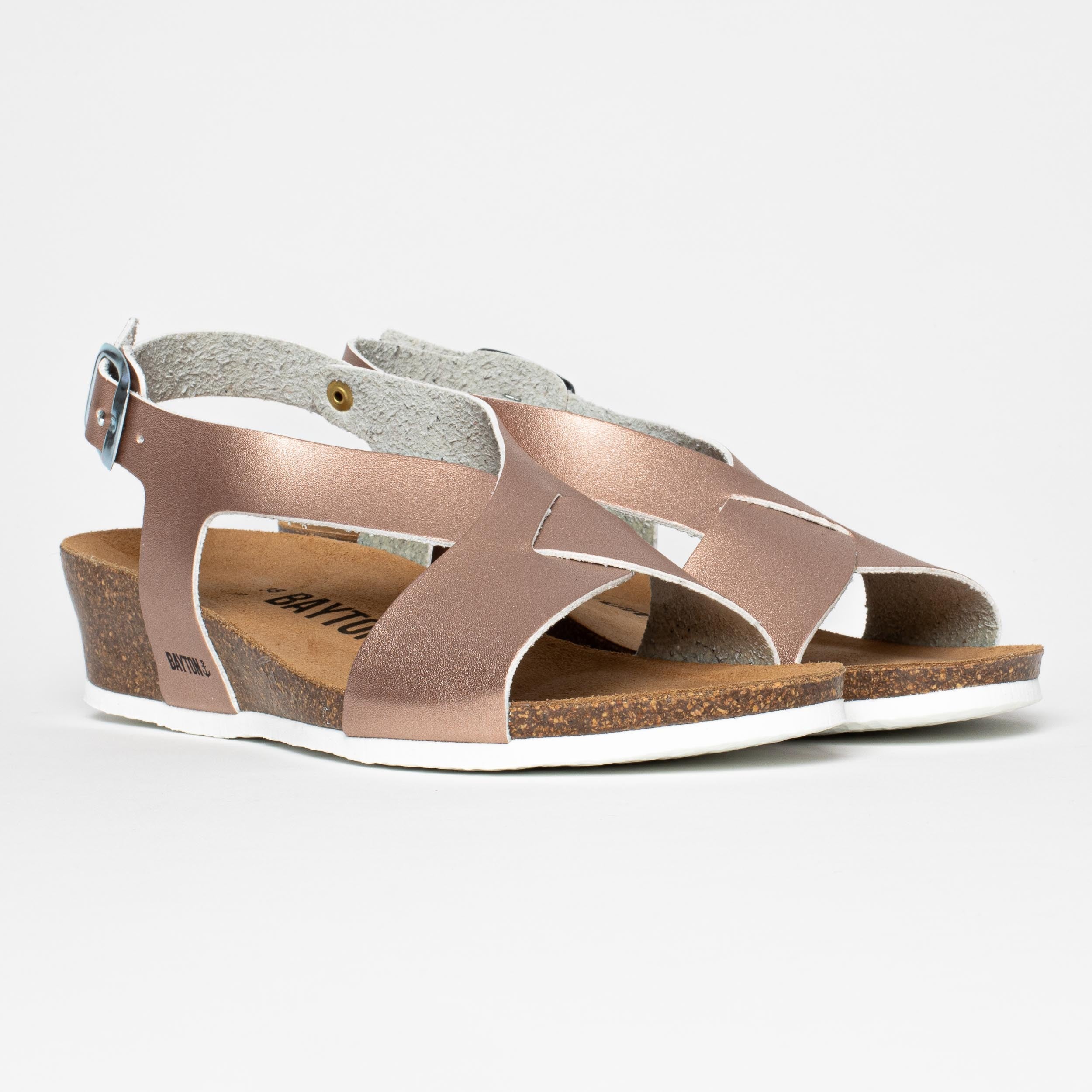 Salamanca Rose Gold Wedge and Semi-Wedge Sandals