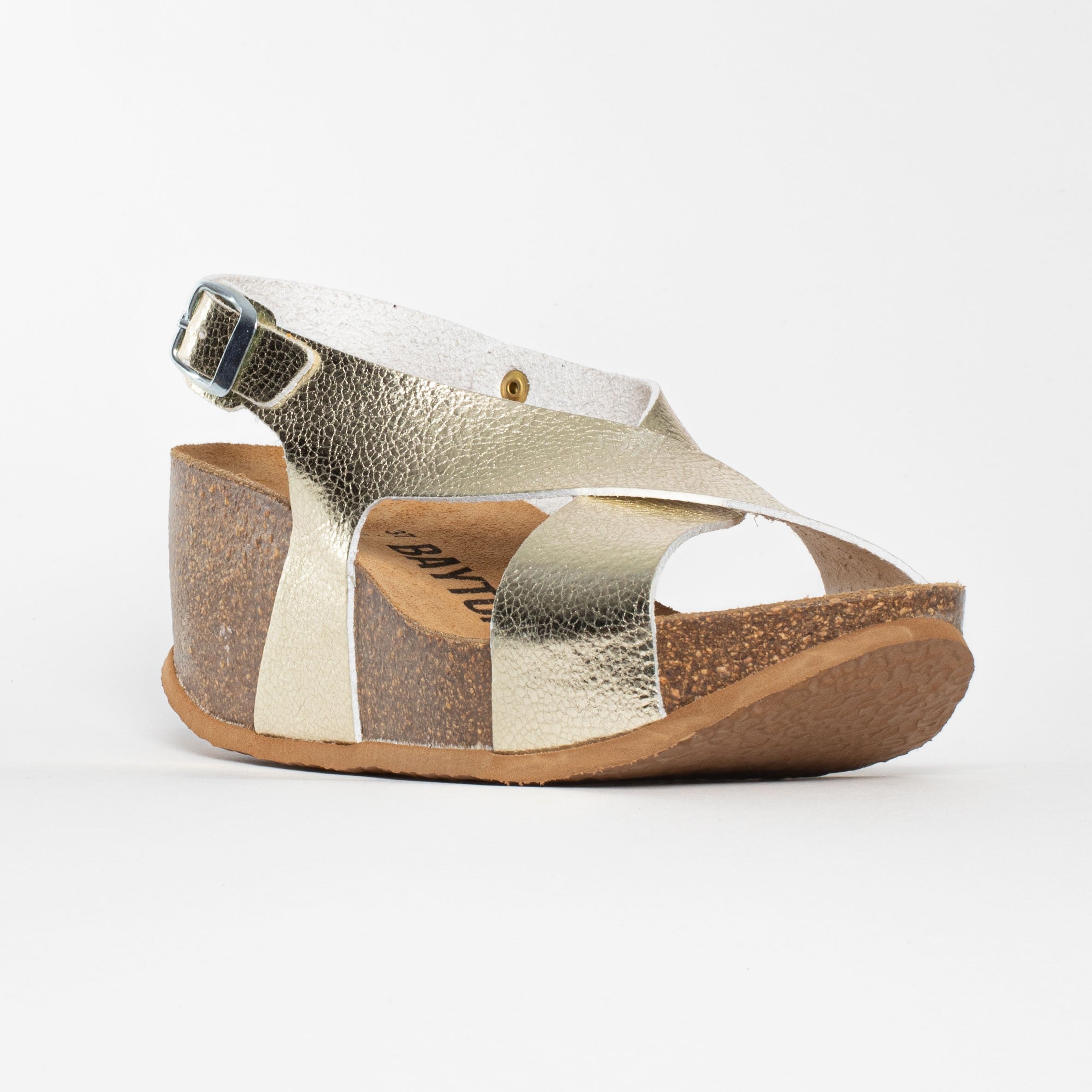 Rea Light Gold Wedge and Semi-Wedge Sandals