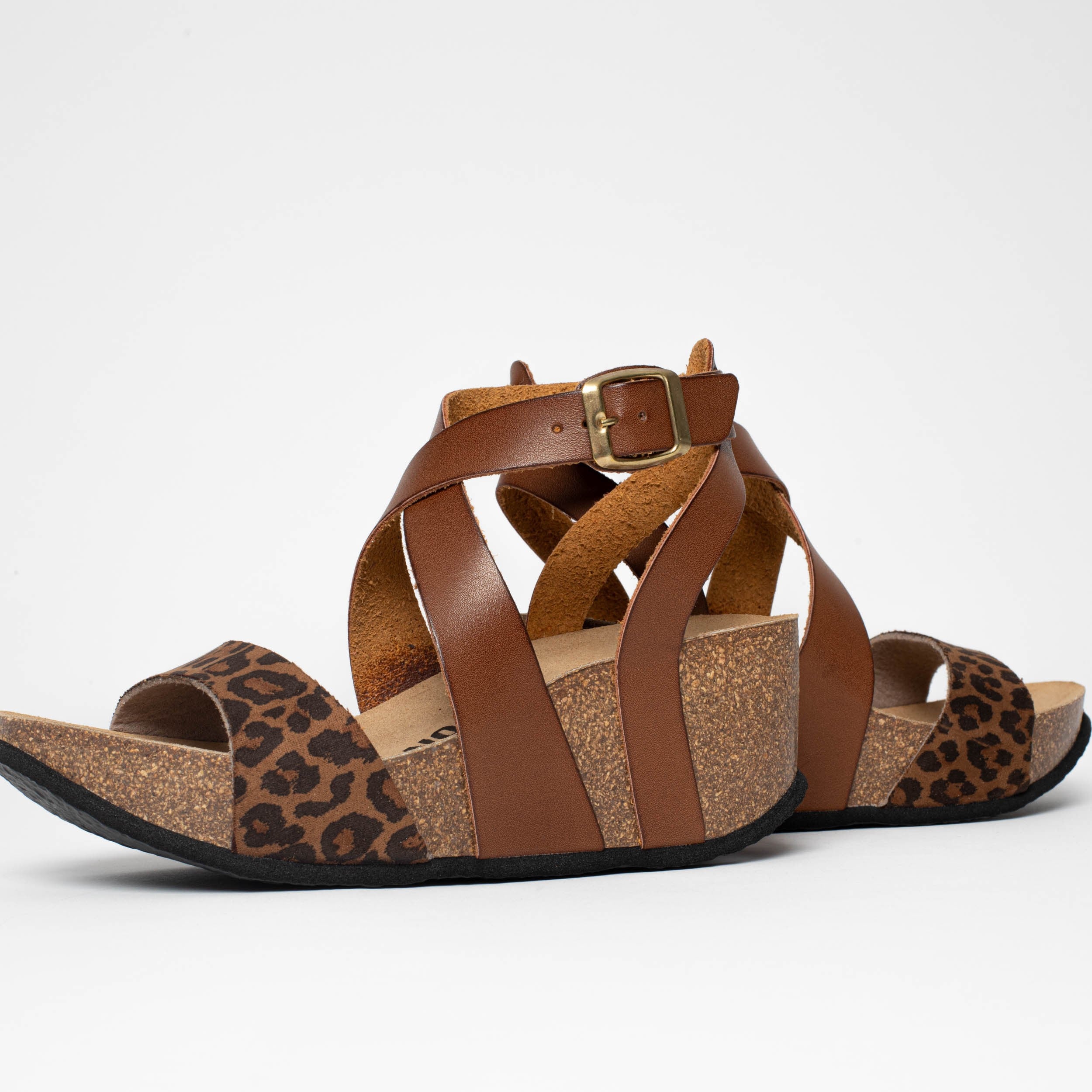 Pampelune Leopard Wedge and Semi-Wedge Sandals