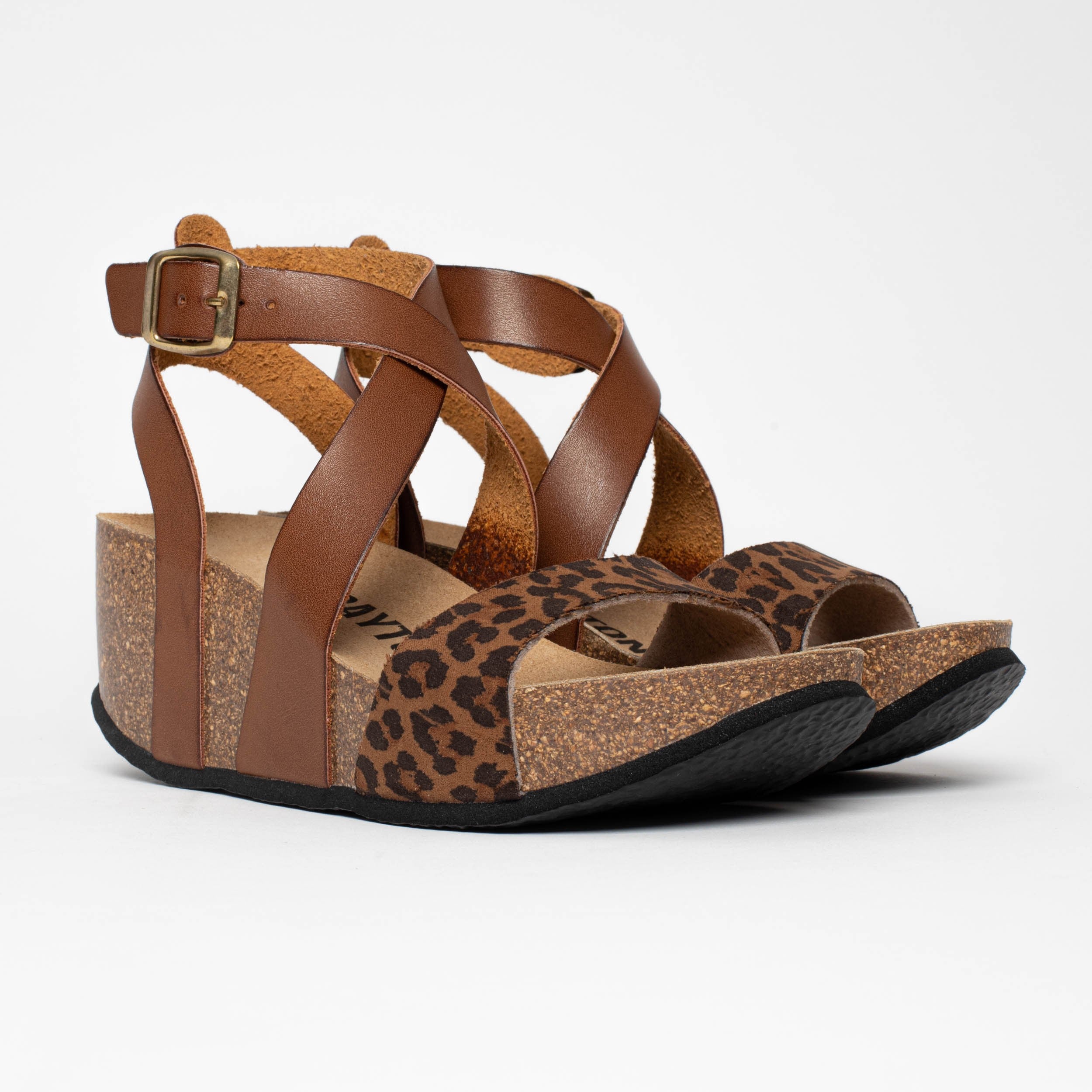 Pampelune Leopard Wedge and Semi-Wedge Sandals