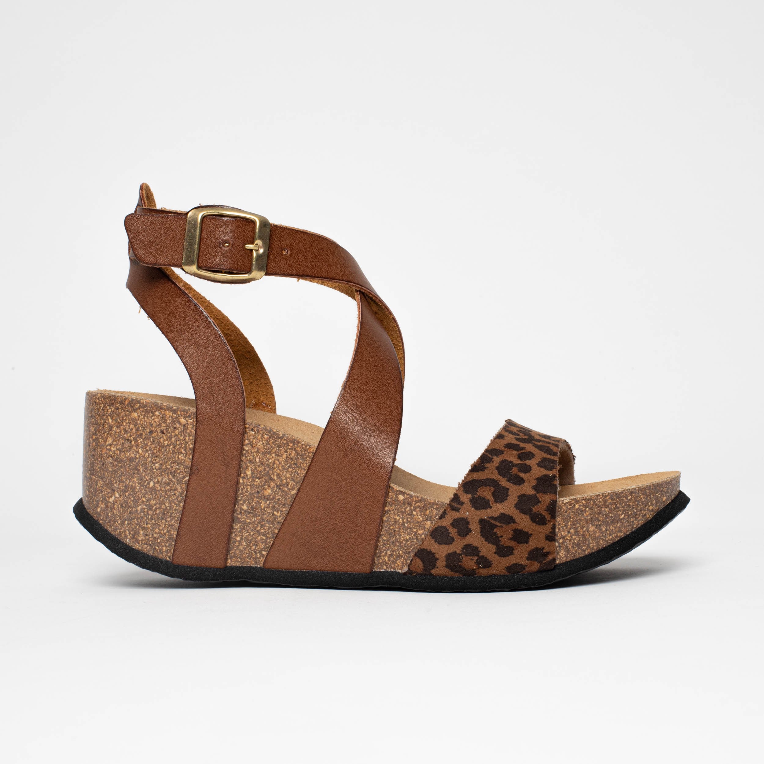 Pampelune Leopard Wedge and Semi-Wedge Sandals