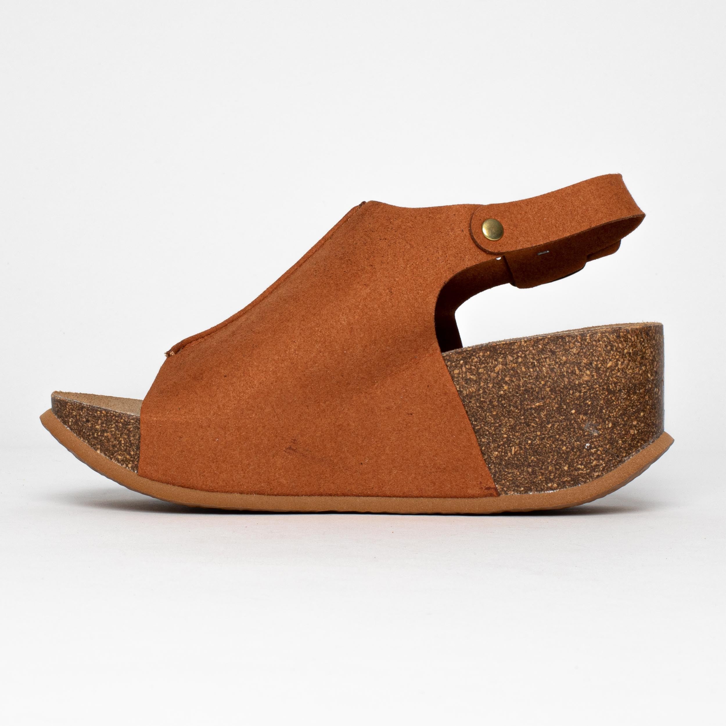 Cruz Tan Wedge and Semi-Wedge Sandals