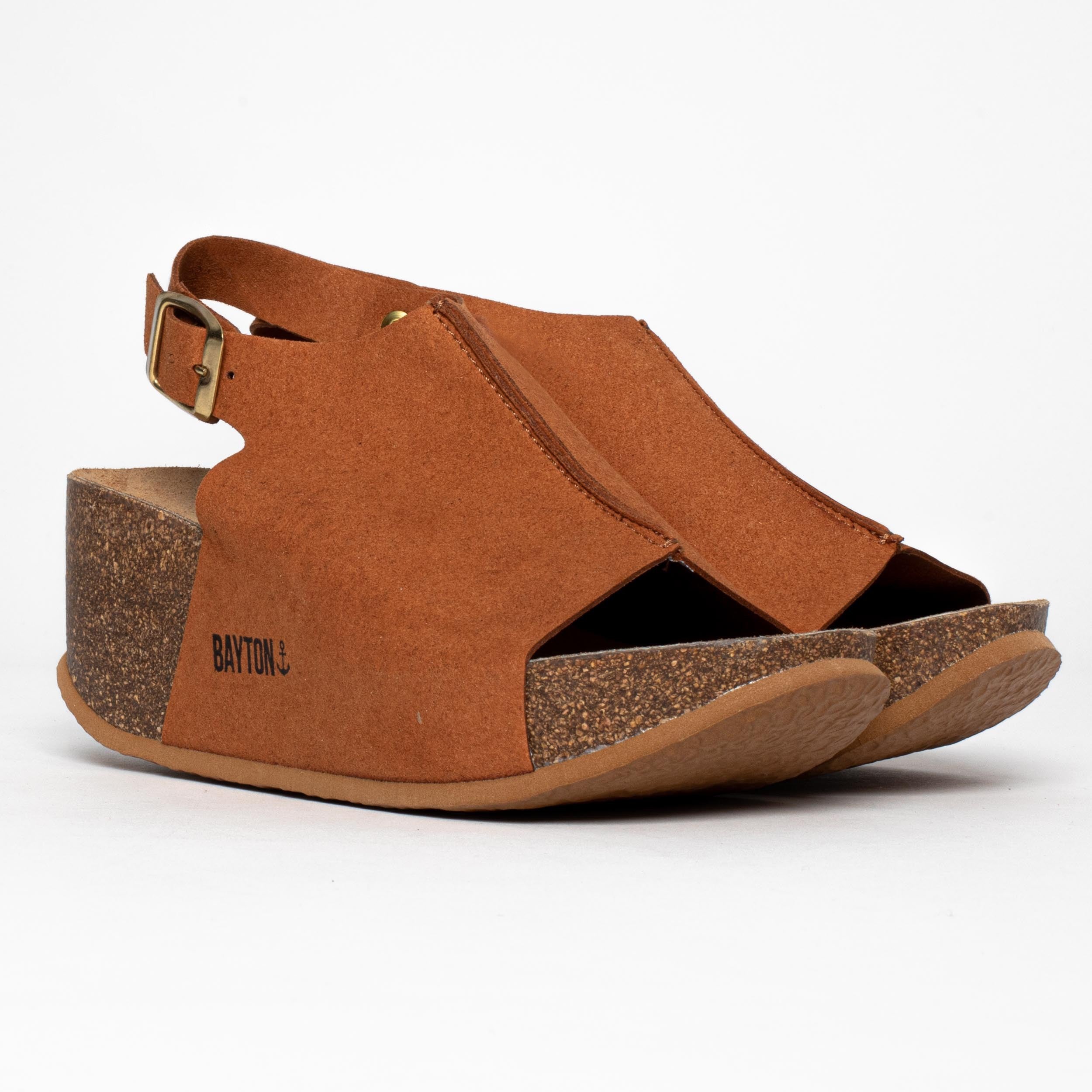 Cruz Tan Wedge and Semi-Wedge Sandals