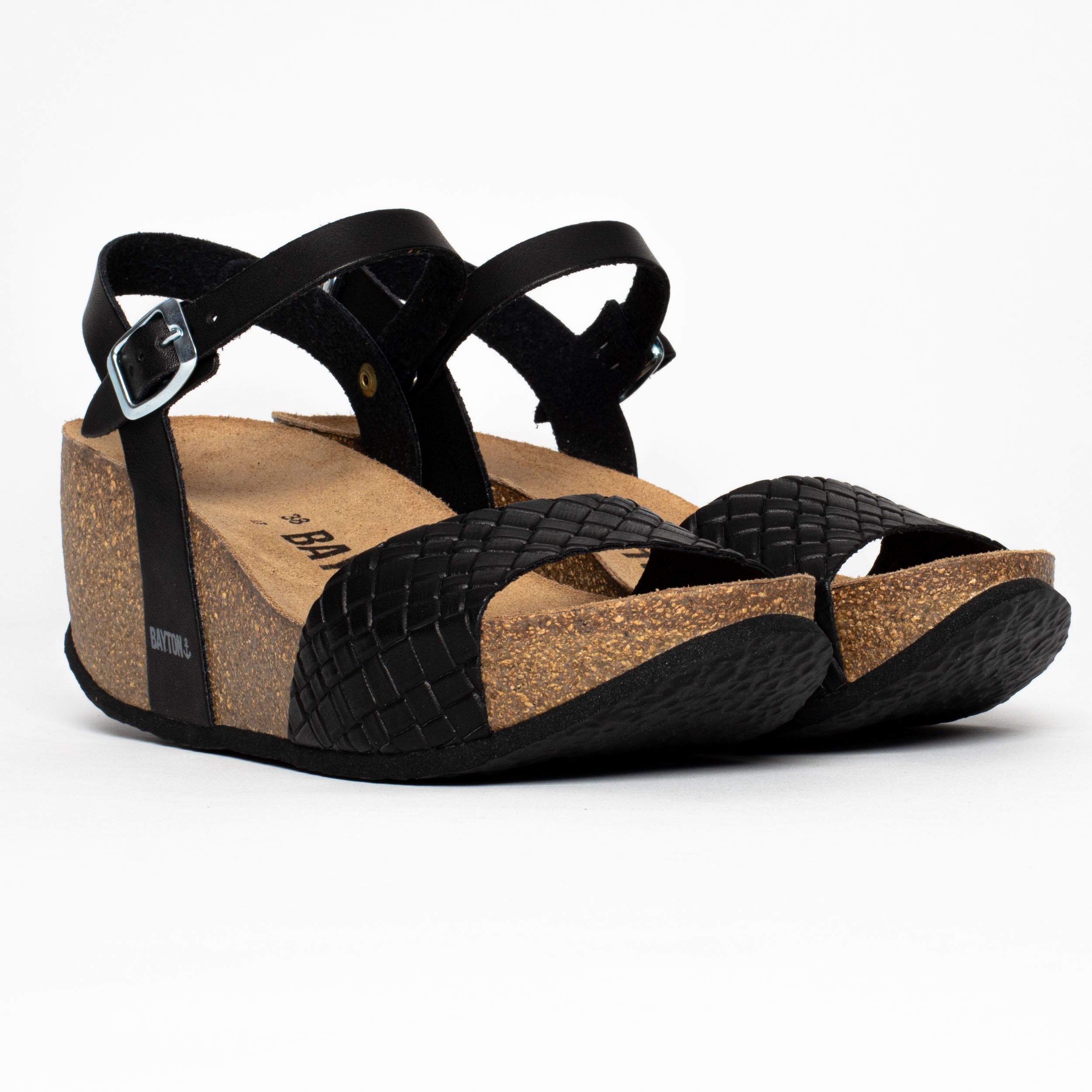 Maya Black Wedge and Semi-Wedge Sandals