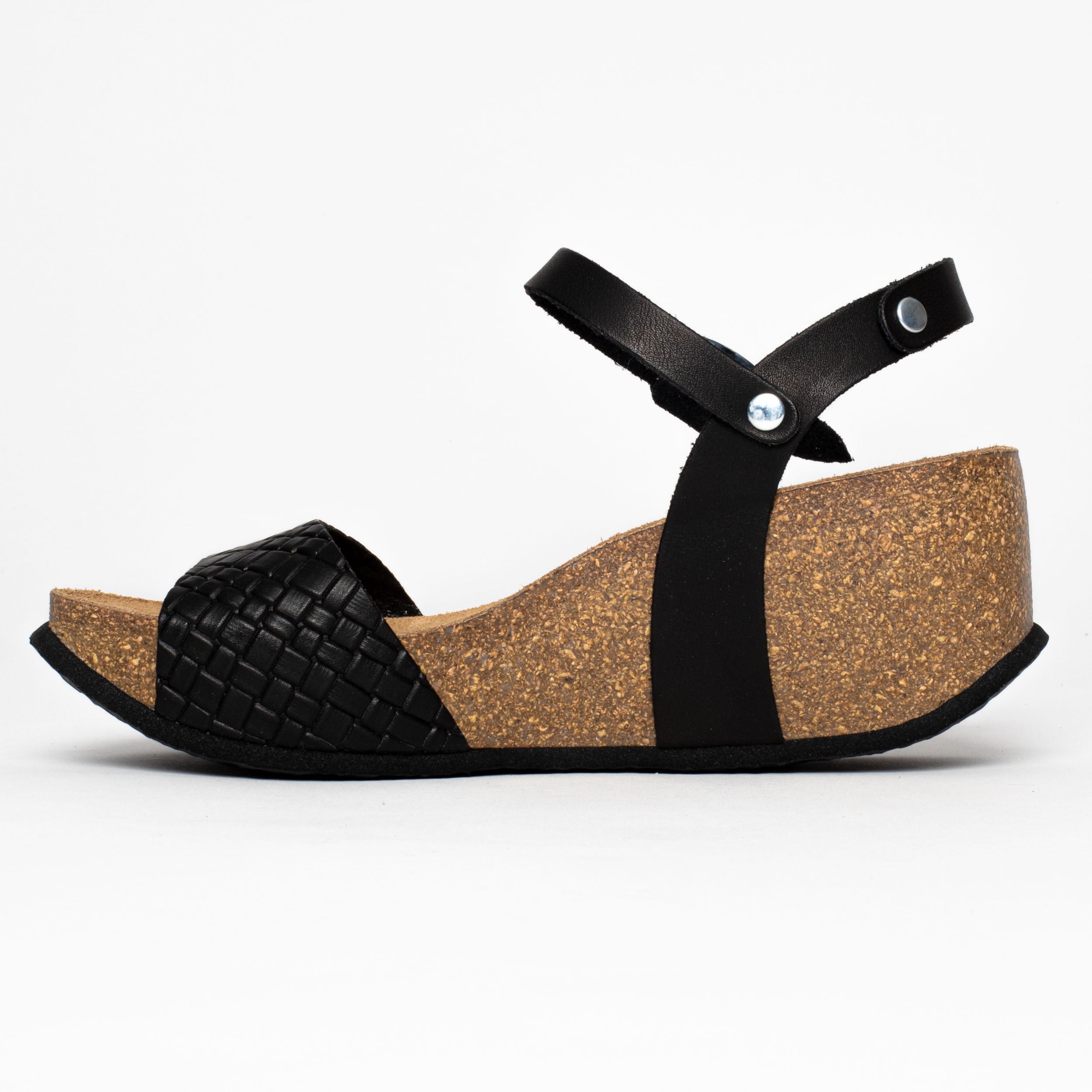 Maya Black Wedge and Semi-Wedge Sandals