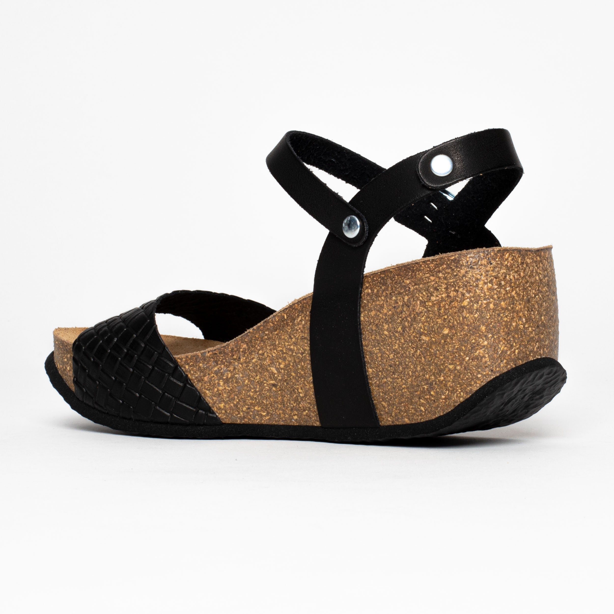 Maya Black Wedge and Semi-Wedge Sandals