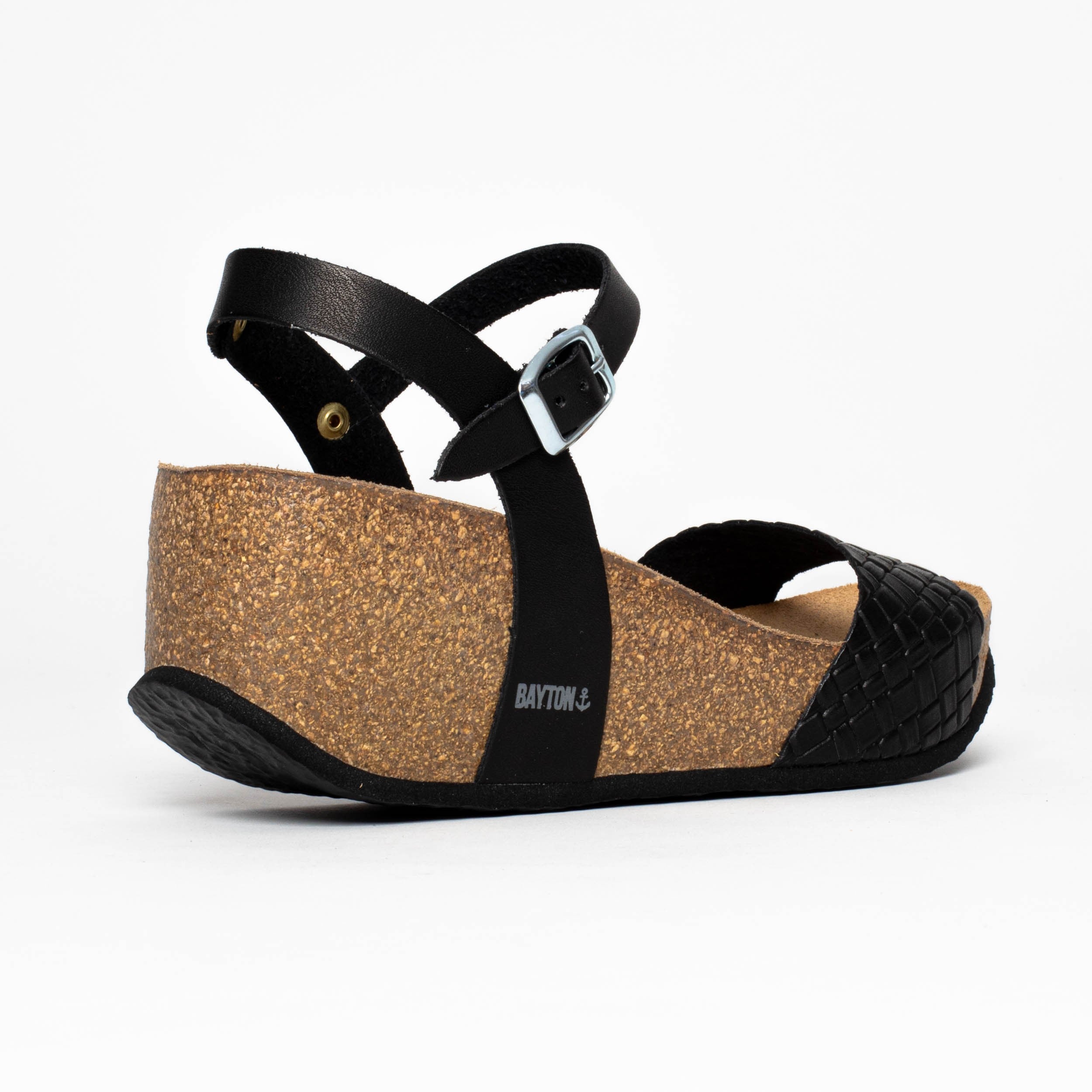 Maya Black Wedge and Semi-Wedge Sandals