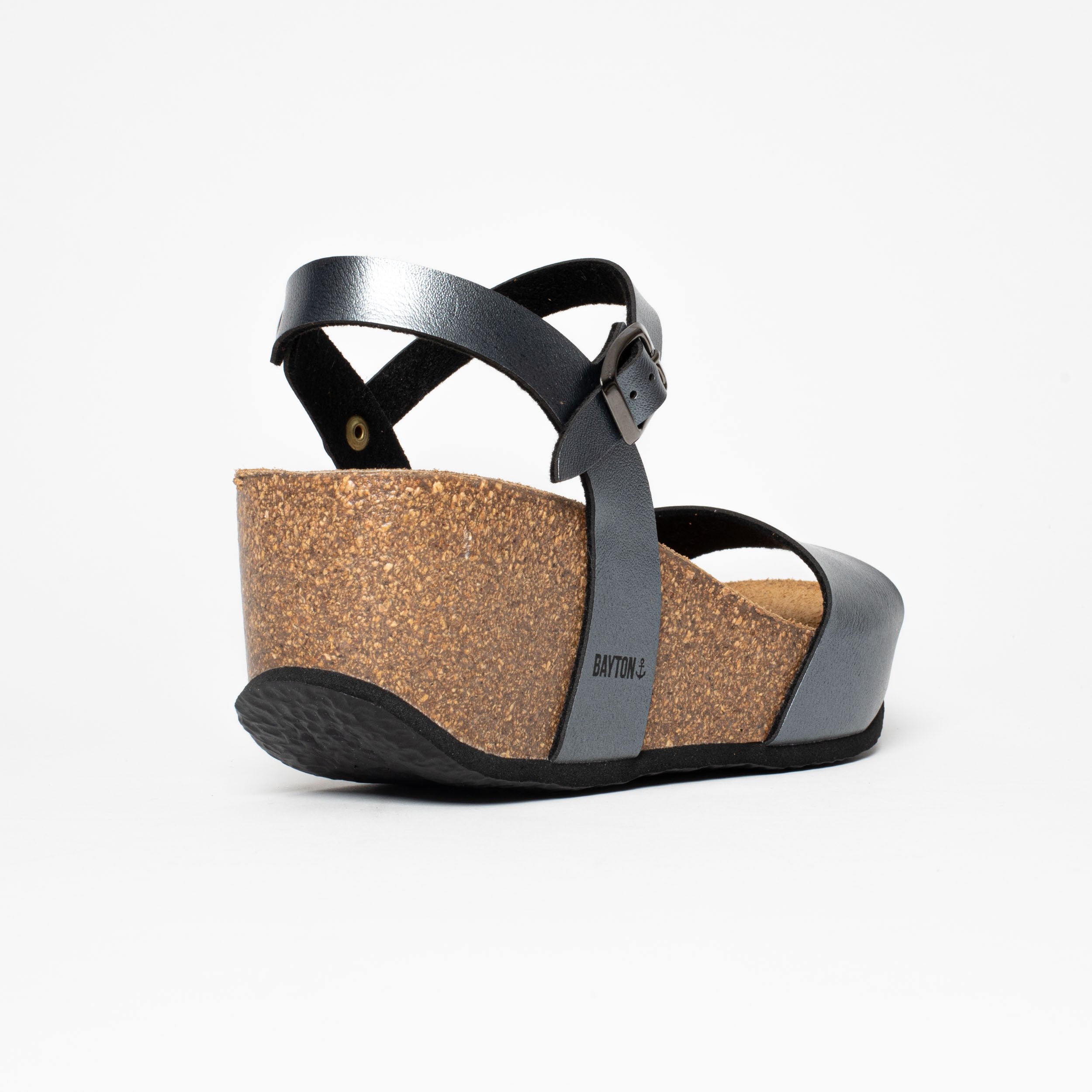 Maya Pewter Wedge and Semi-Wedge Sandals