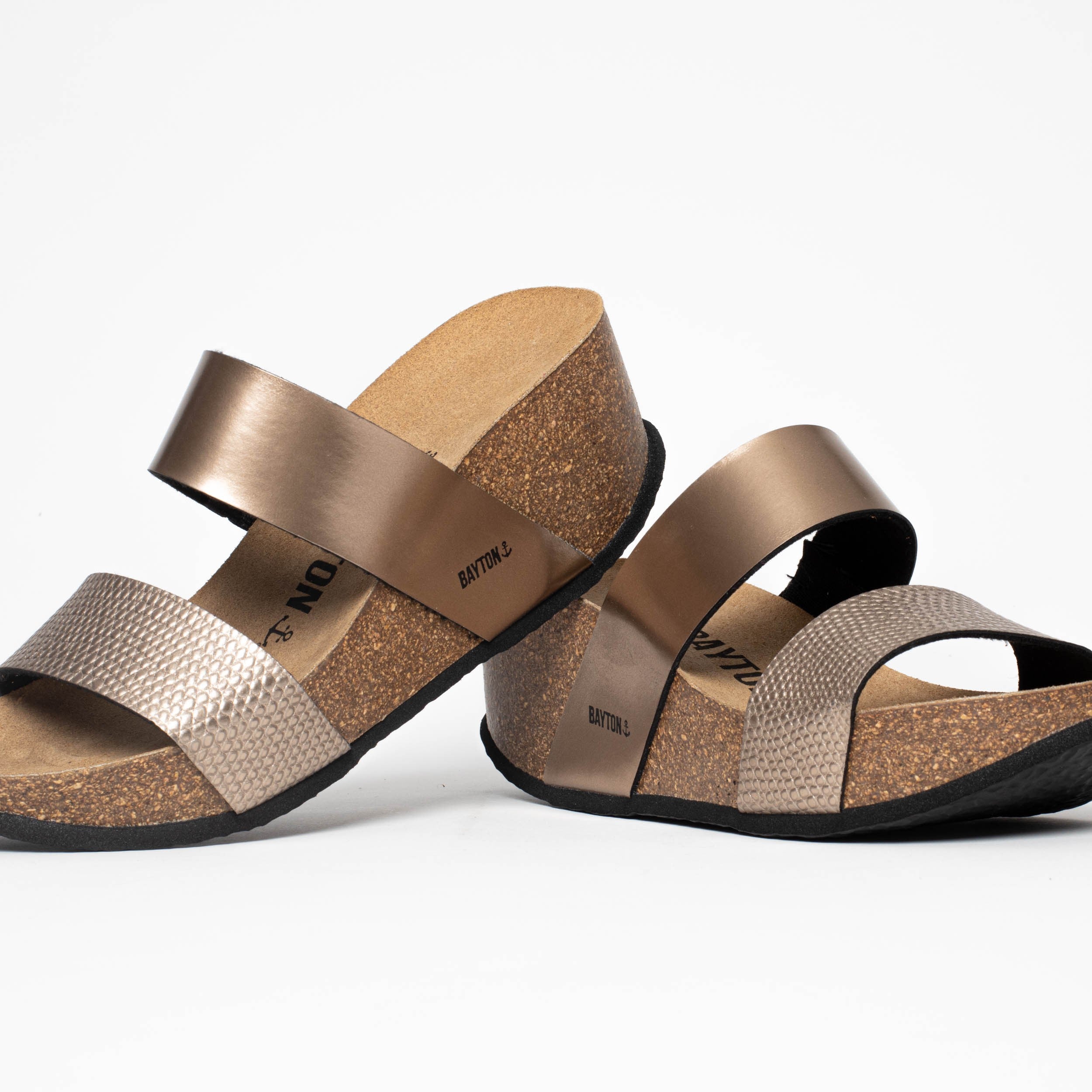 Philomene Mocha Wedge and Semi-Wedge Sandals