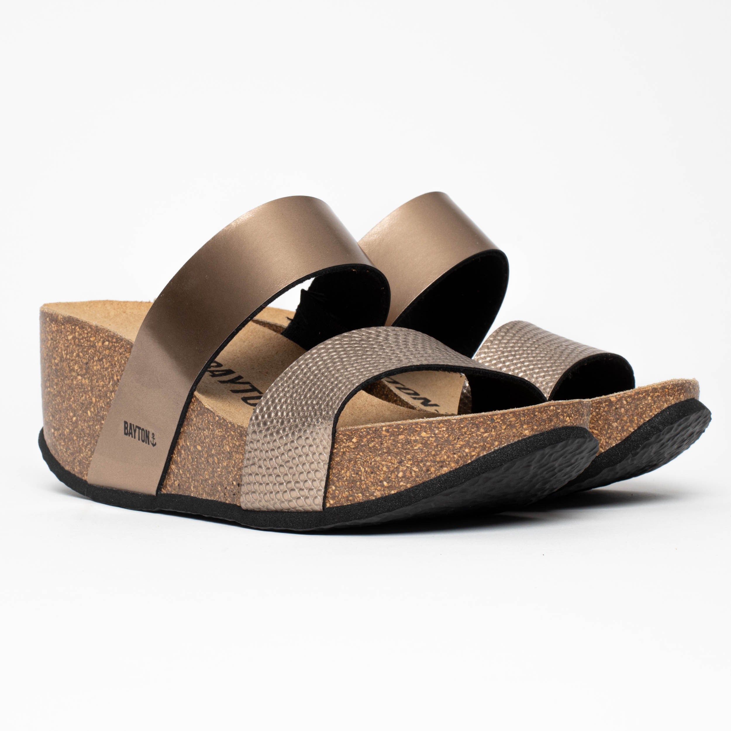 Philomene Mocha Wedge and Semi-Wedge Sandals