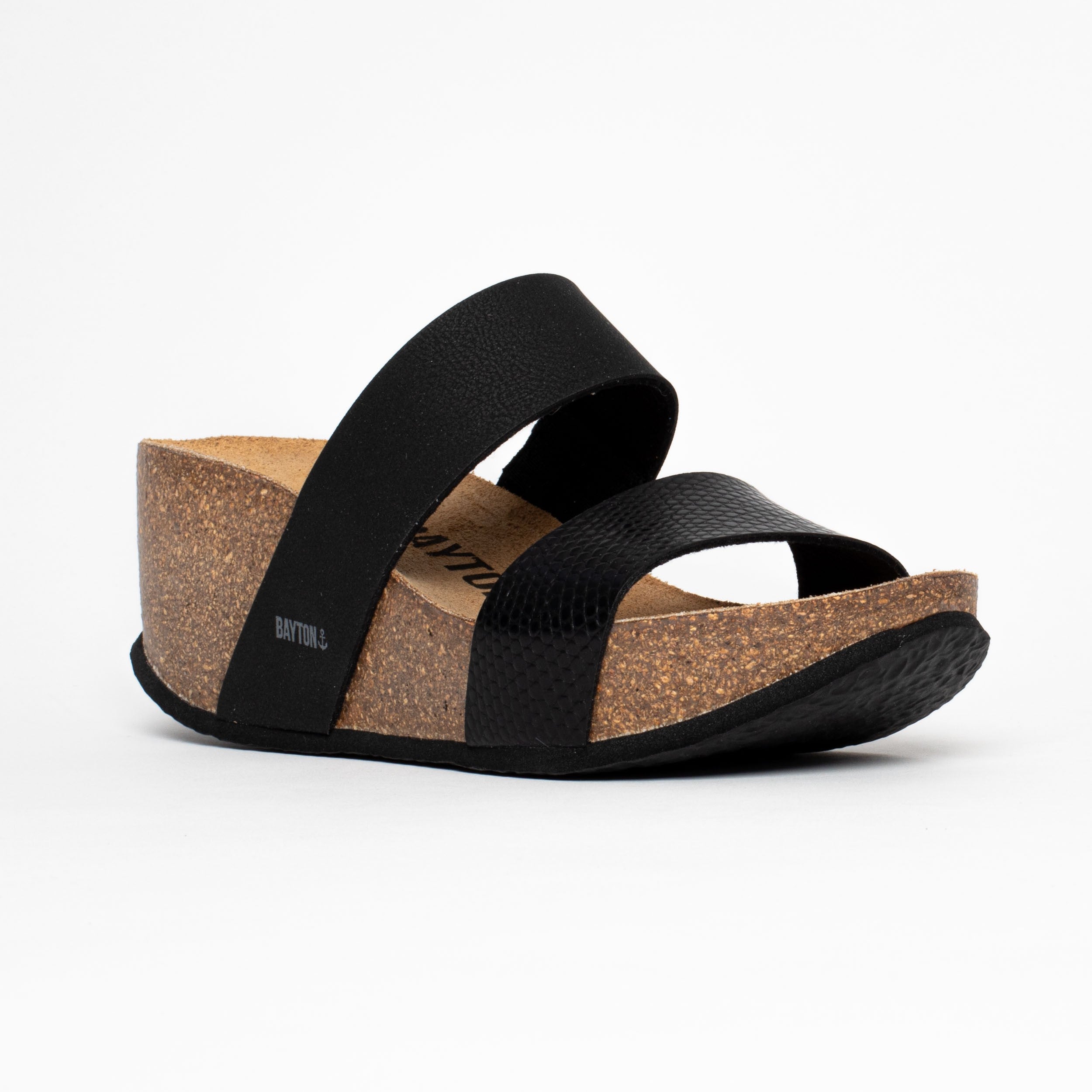 Philomene Black Wedge and Semi-Wedge Sandals