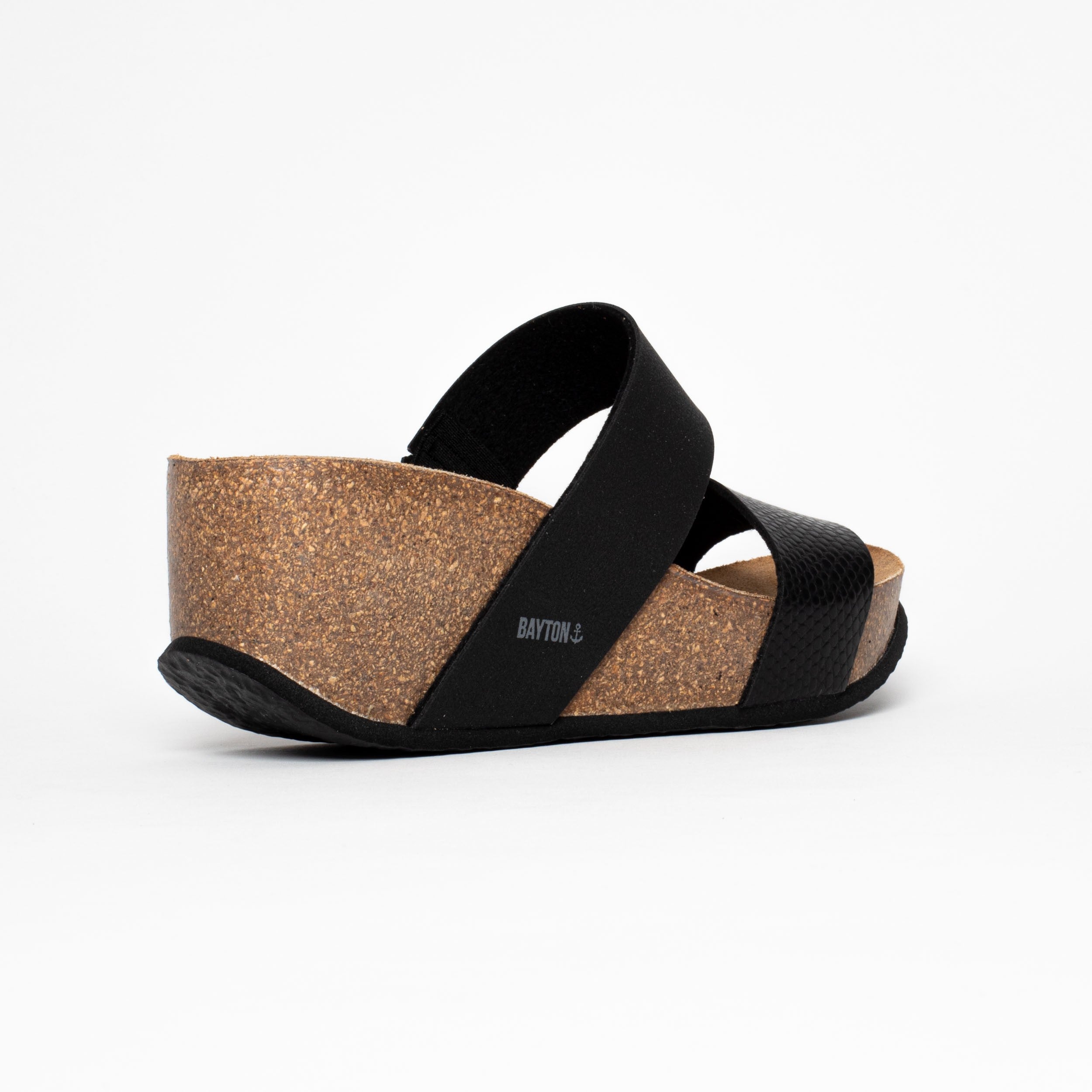 Philomene Black Wedge and Semi-Wedge Sandals