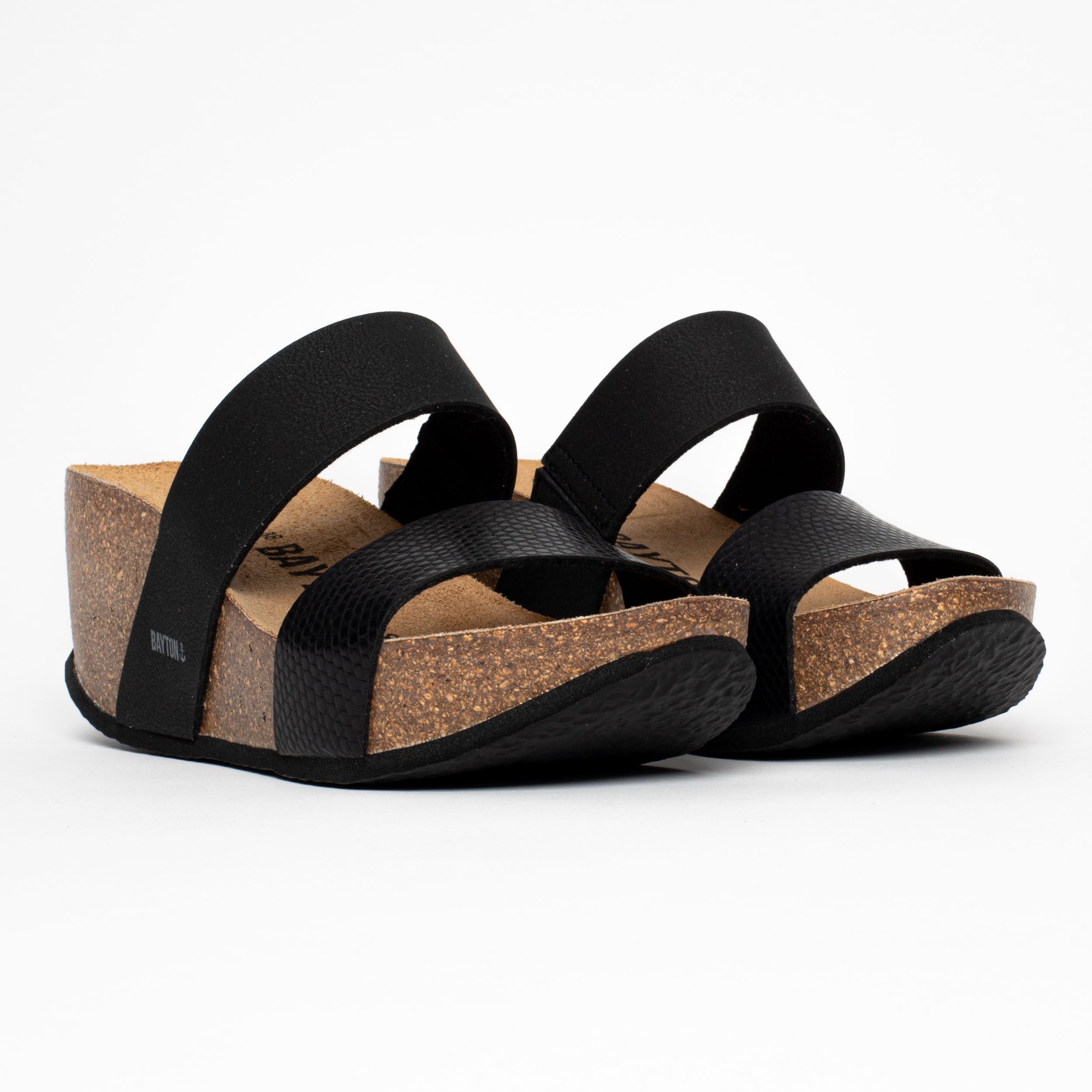 Philomene Black Wedge and Semi-Wedge Sandals