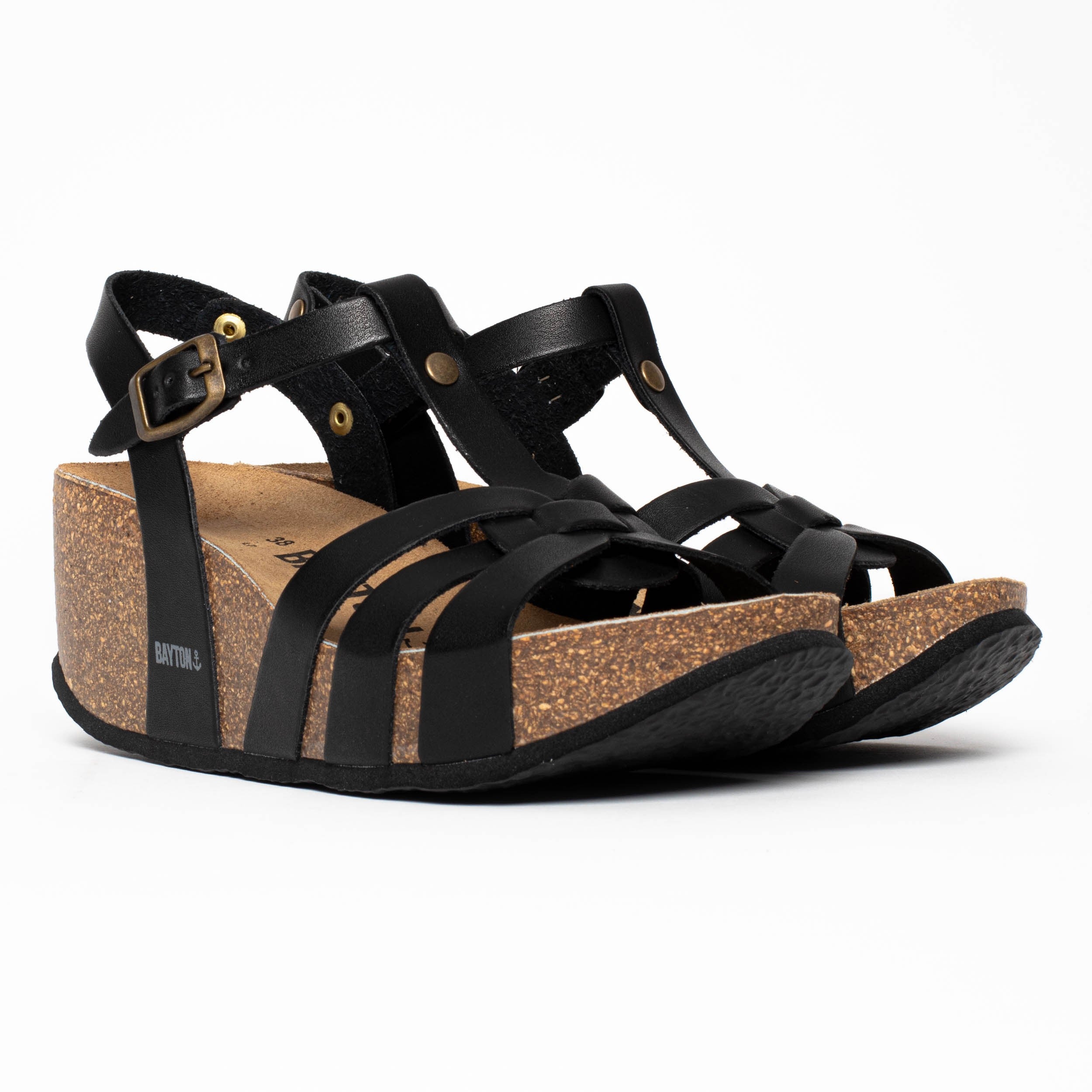 Lanzarote Black Wedge and Semi-Wedge Sandals