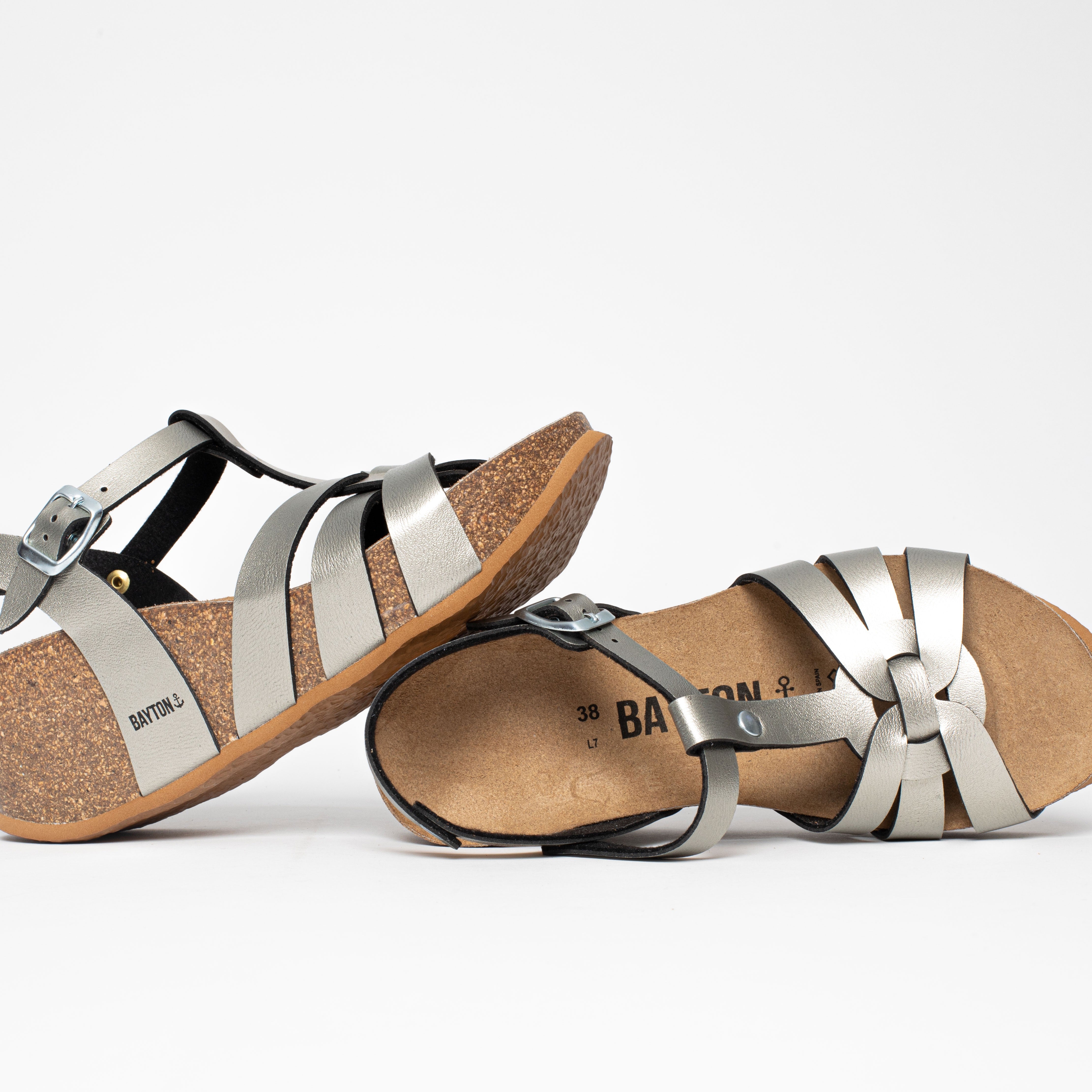 Lanzarote Pewter Wedge and Semi-Wedge Sandals