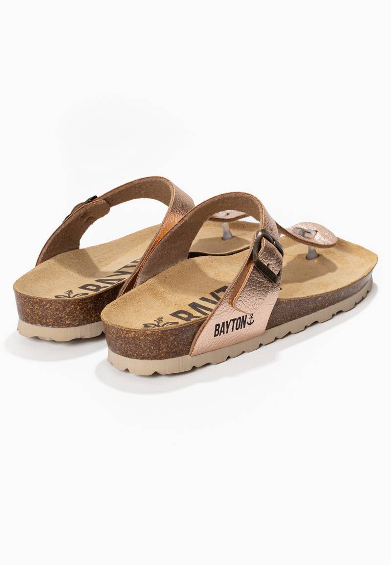 Cordoba Rose Gold Toe Post Sandals