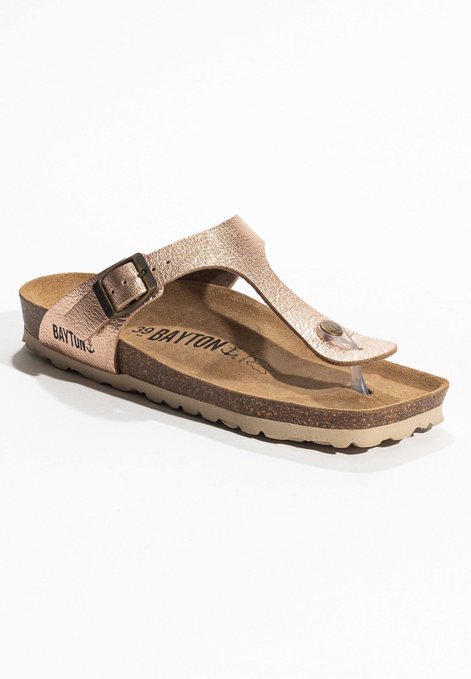 Cordoba Rose Gold Toe Post Sandals