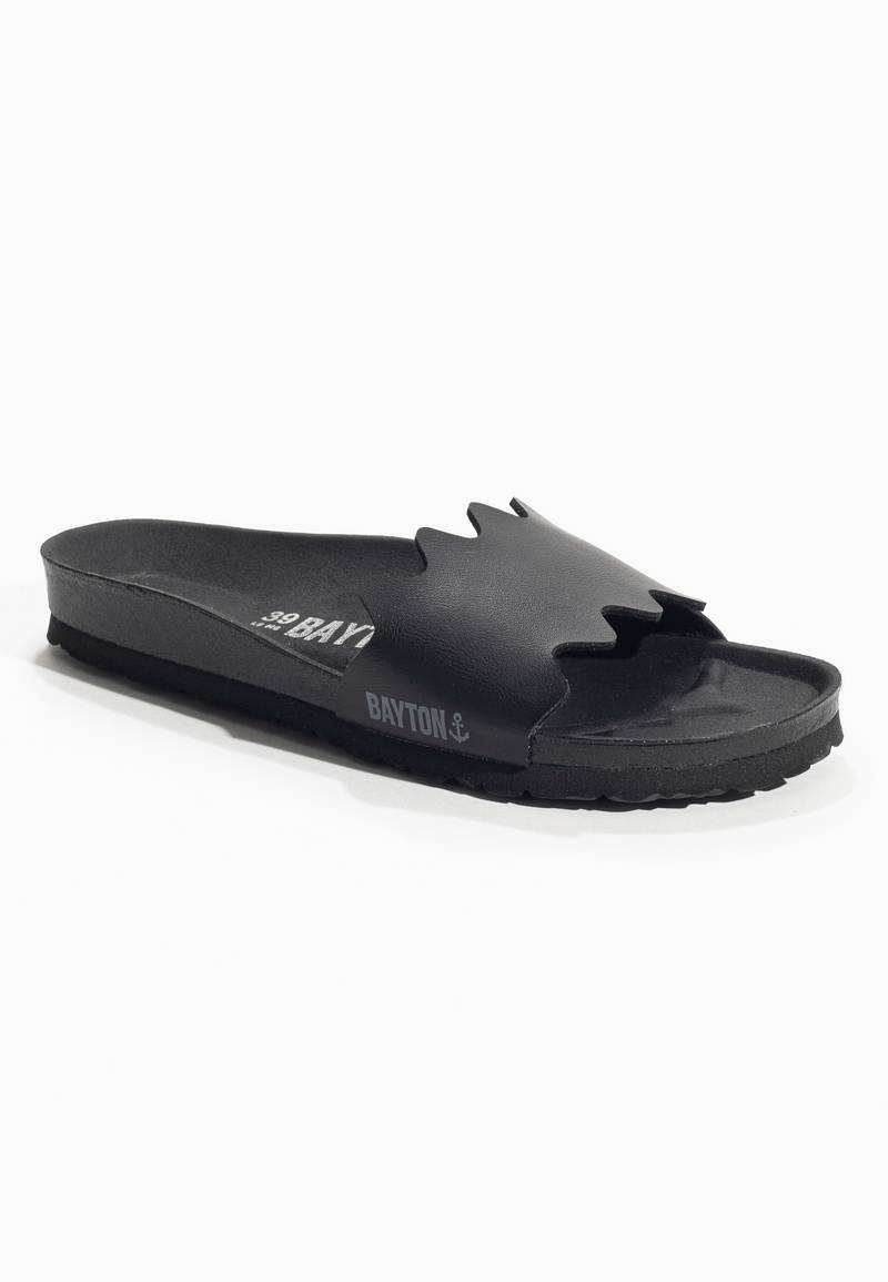 Dali Black 1 Strap Sandals