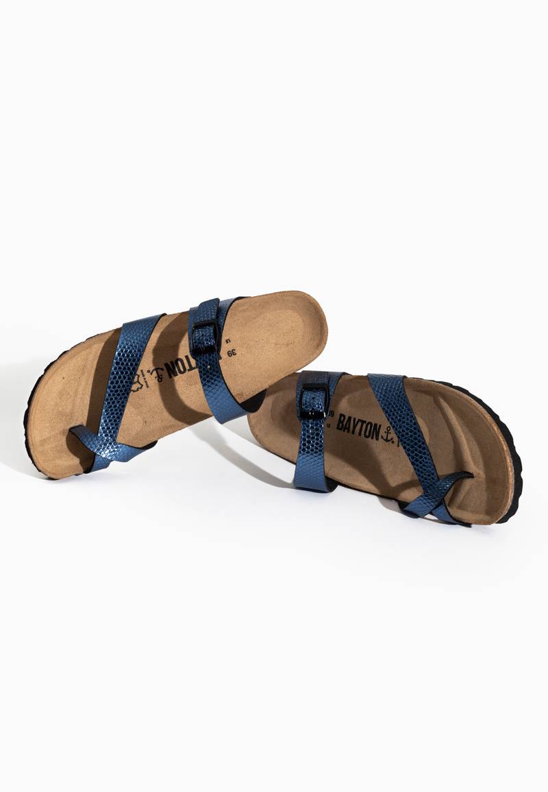 Diane Blue Toe-Strap Sandals