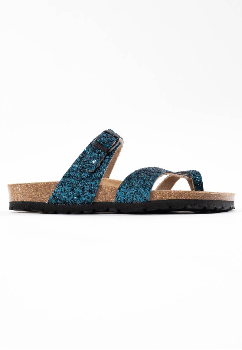 Diane Navy Blue Toe-Thong Sandals