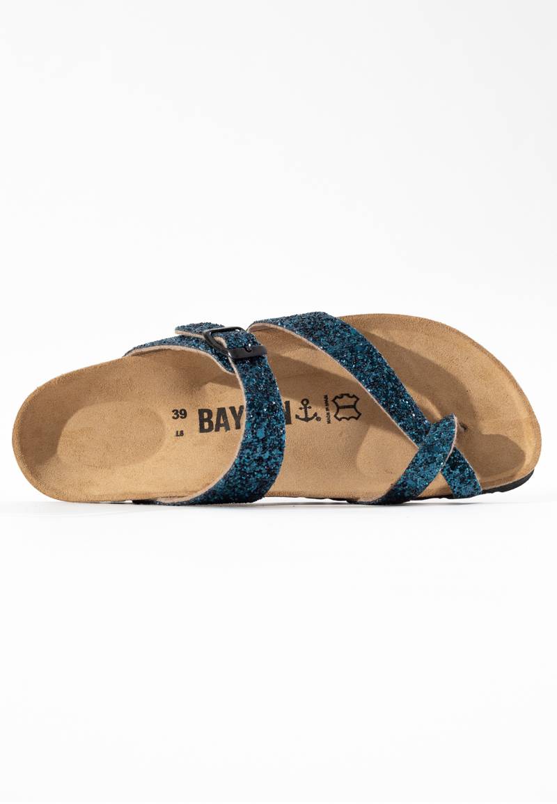 Diane Navy Blue Toe-Thong Sandals