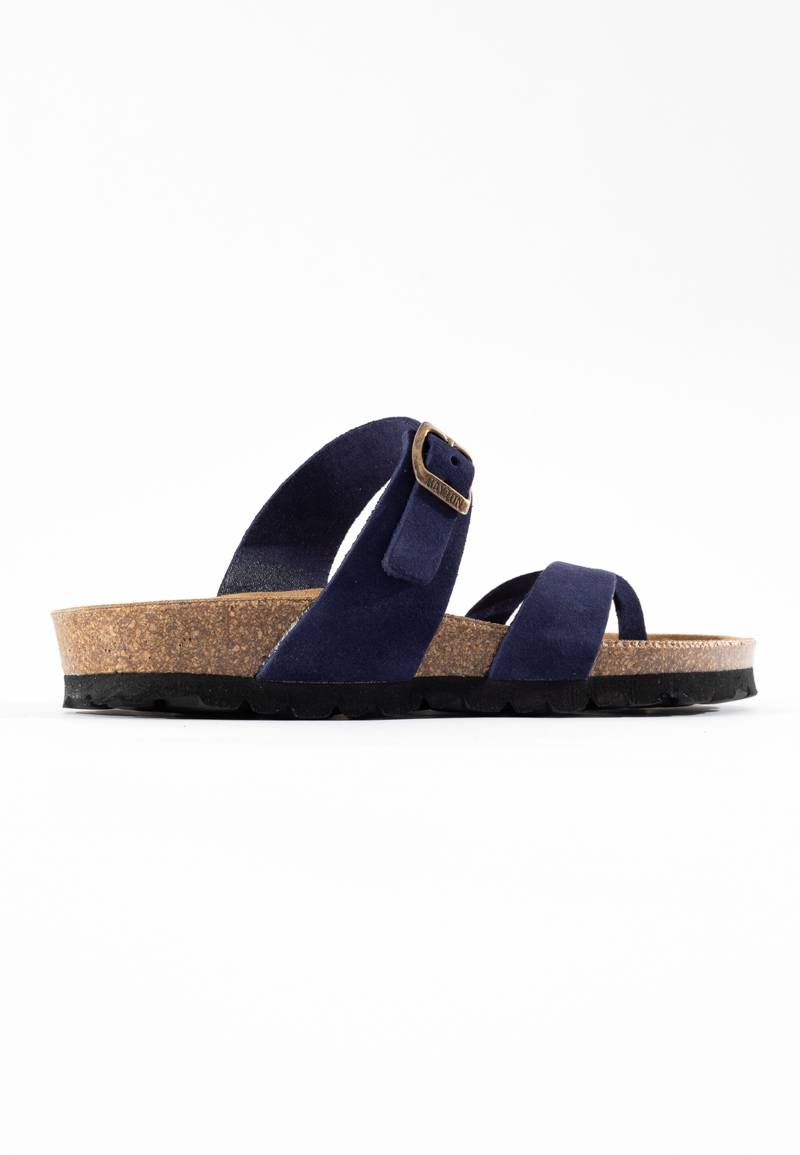 Diane Navy Blue Toe-Thong Sandals