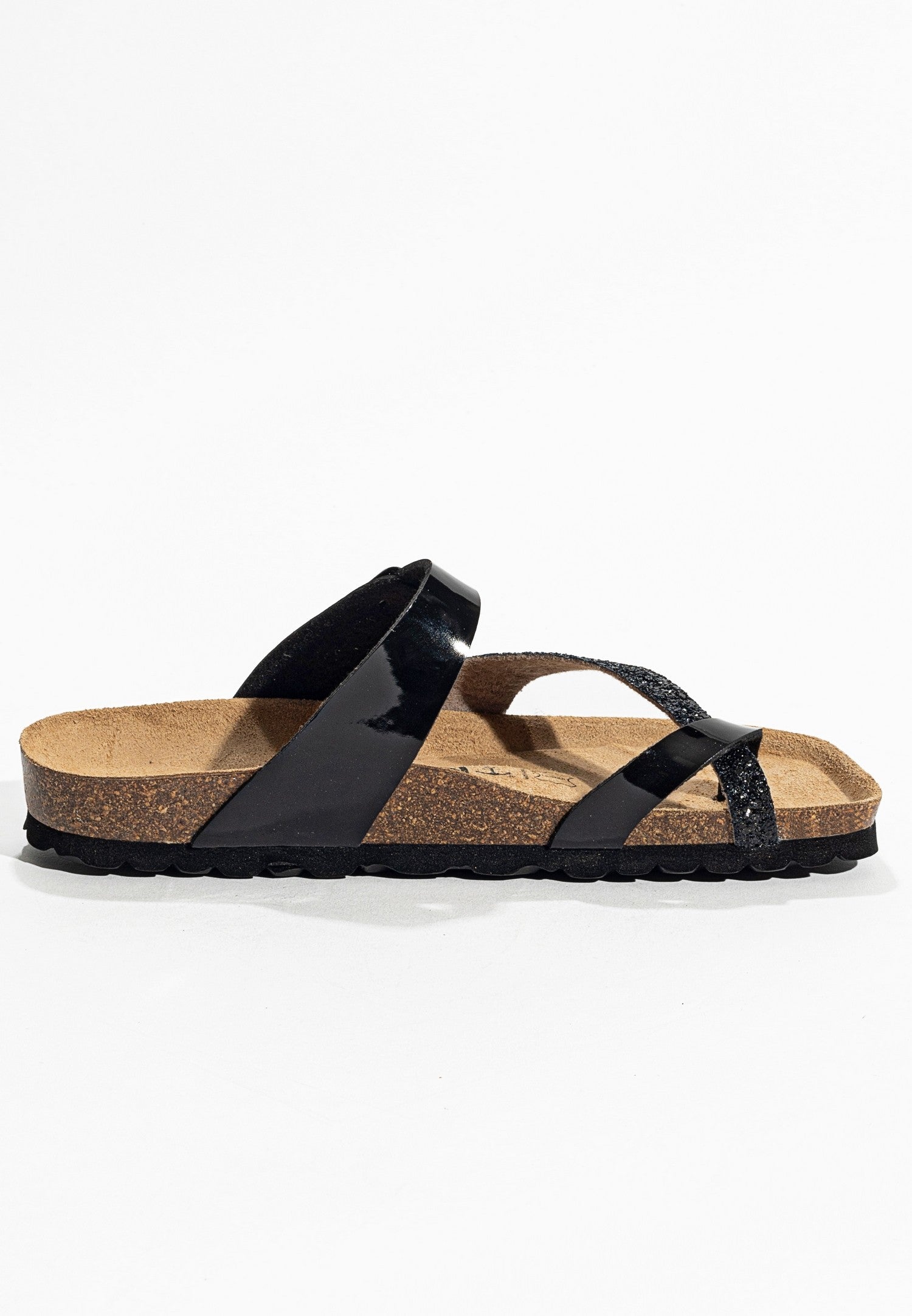 Sandalias Diane Negro y purpurina