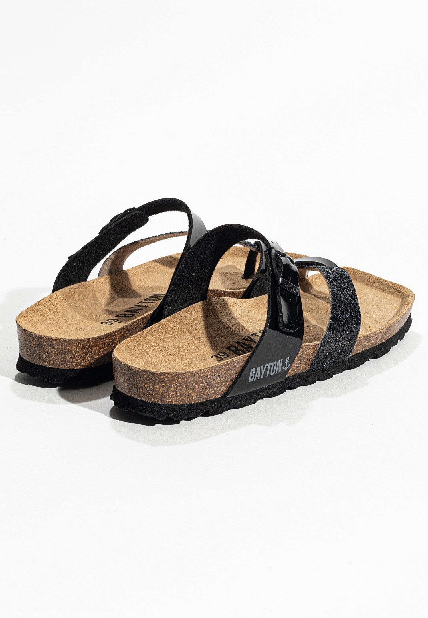 Sandalias Diane Negro y purpurina