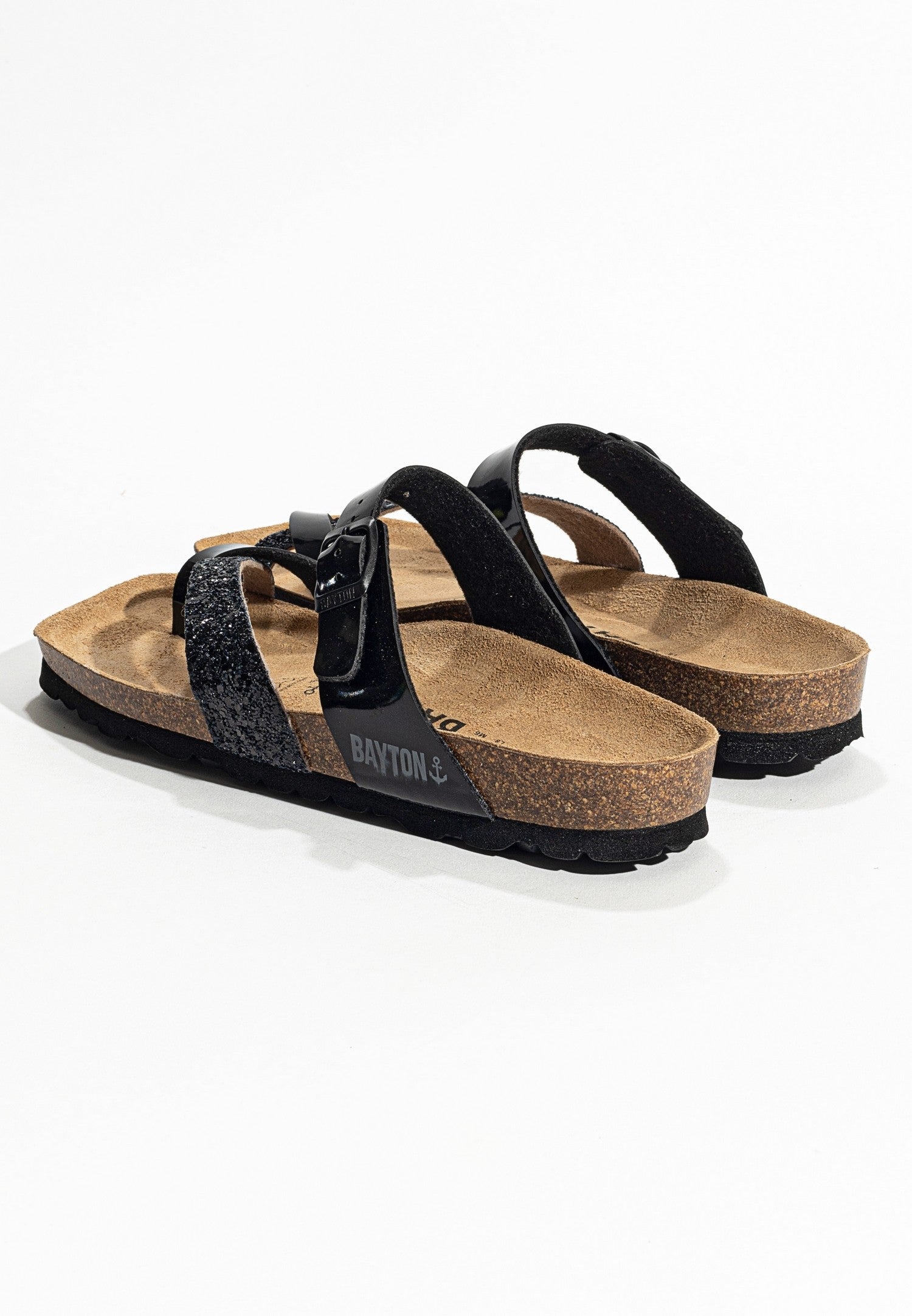 Sandalias Diane Negro y purpurina