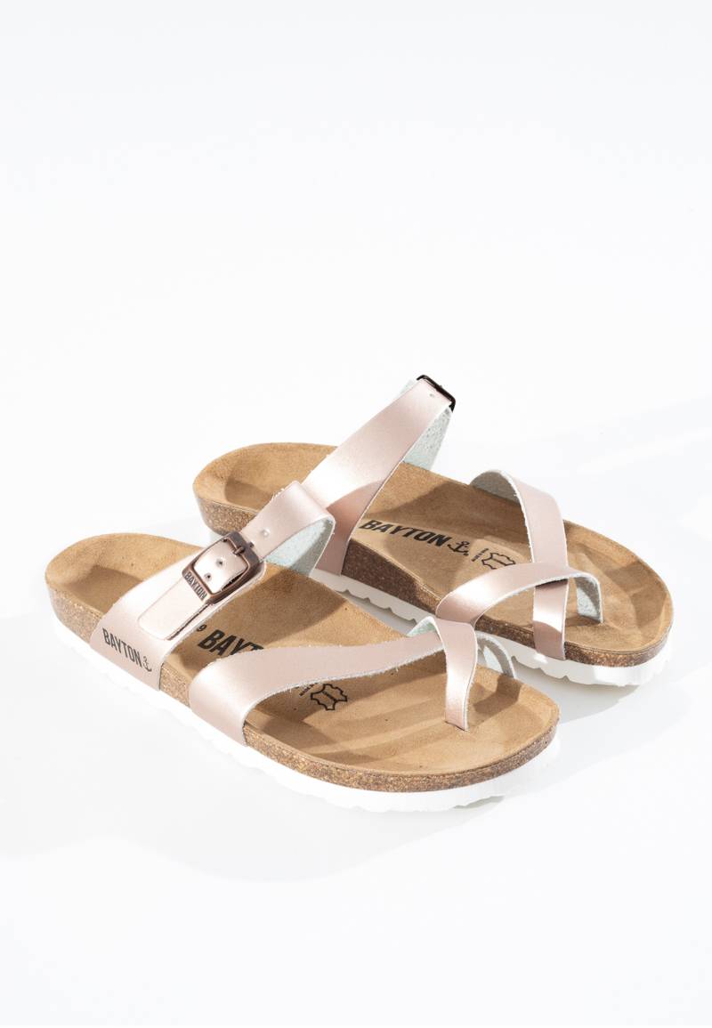 Diane Salmon Toe-Strap Sandals