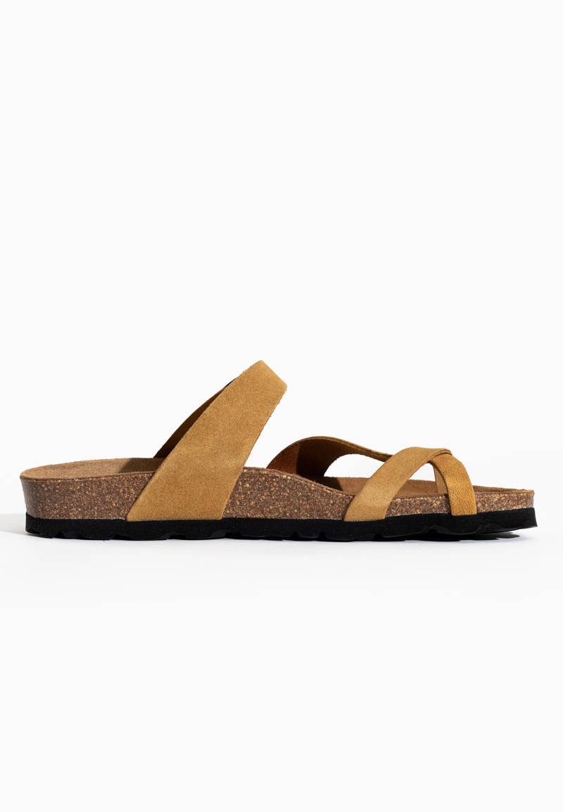 Diane Taupe Toe-Strap Sandals