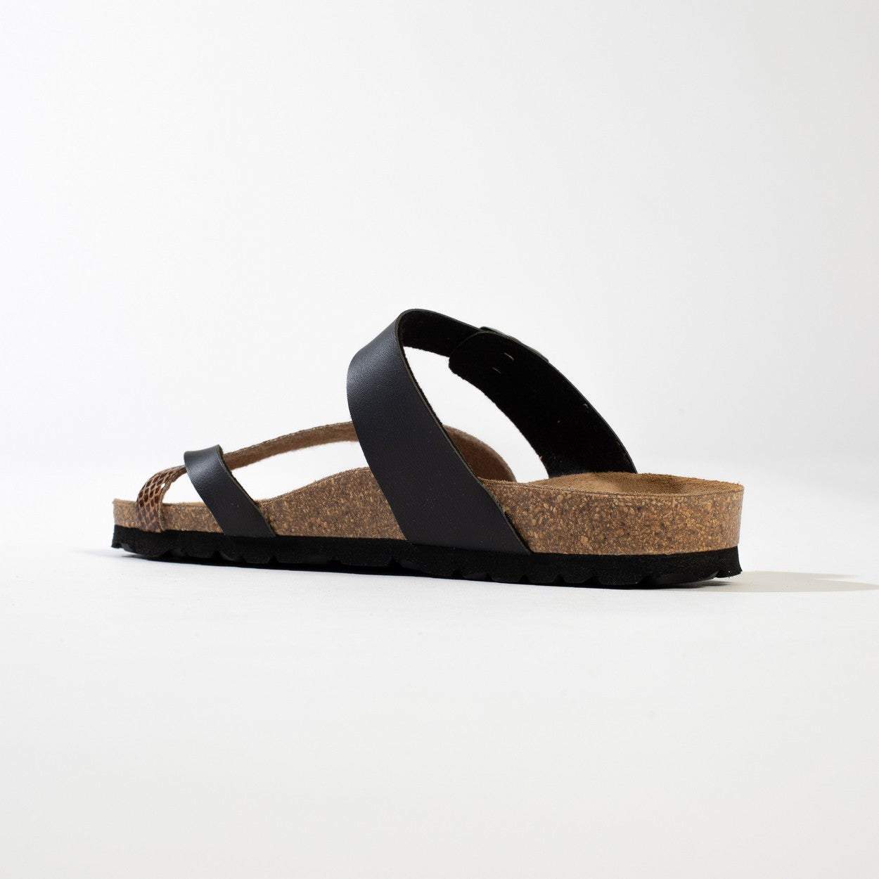 Diane Black and Brown Toe Post Sandals