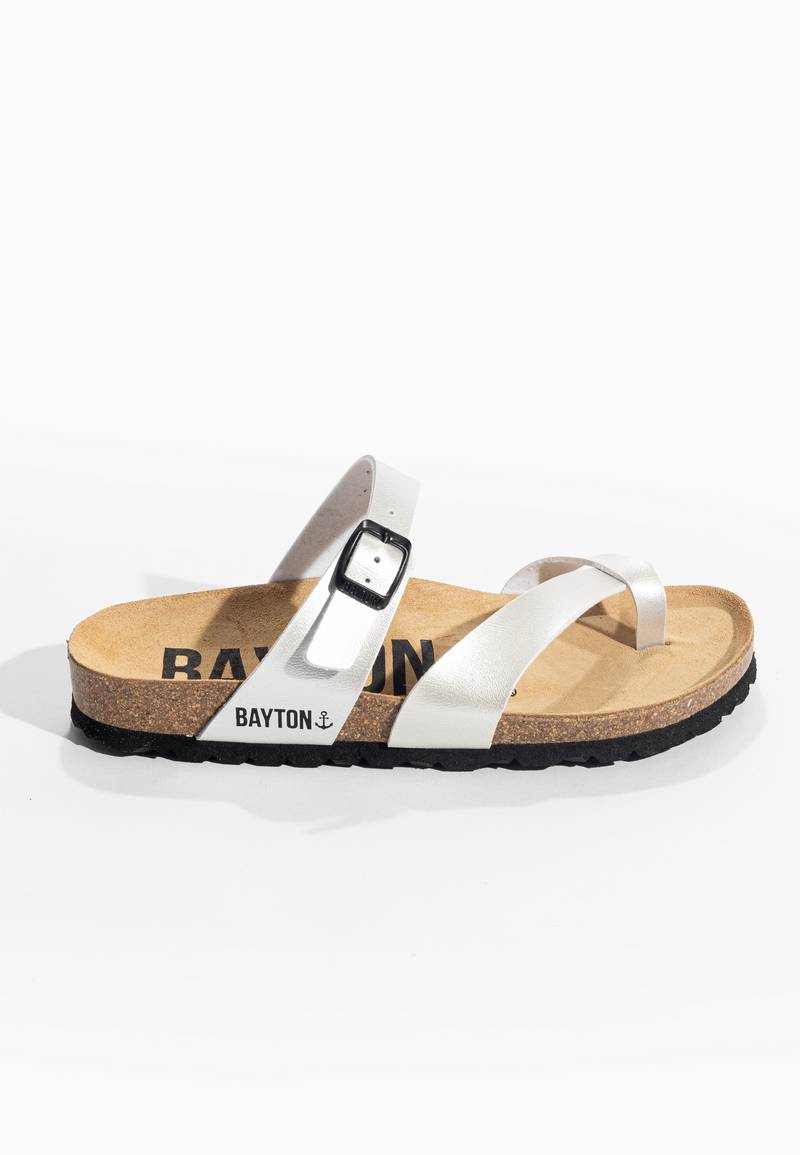 Diane Light Silver Toe-Thong Sandals