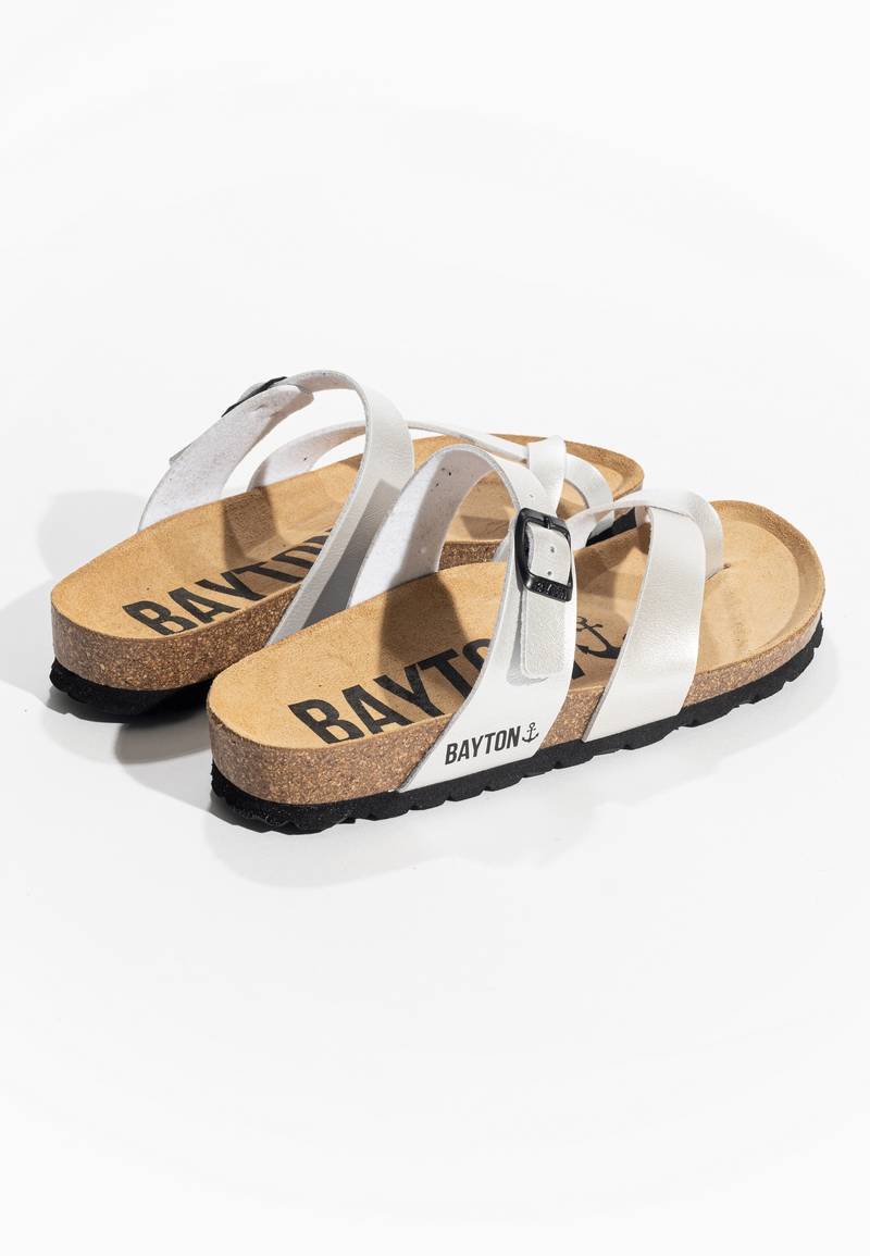 Diane Light Silver Toe-Thong Sandals