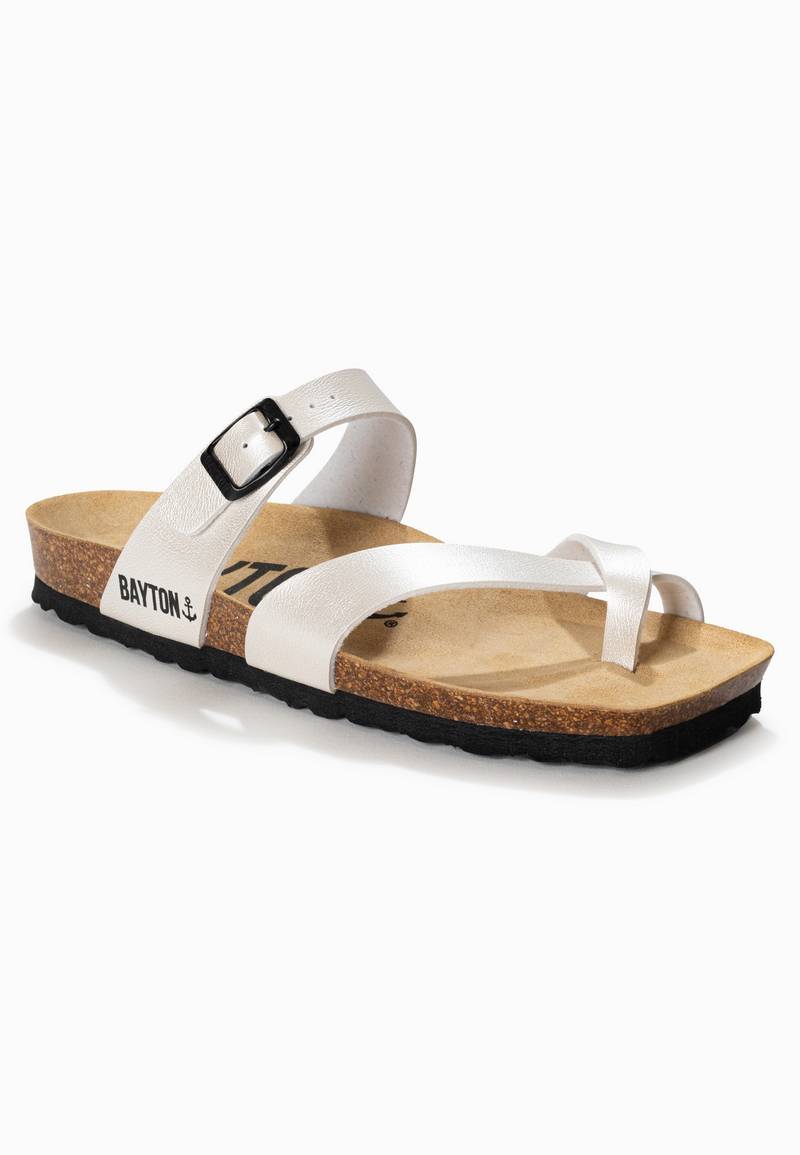 Diane Light Silver Toe-Thong Sandals