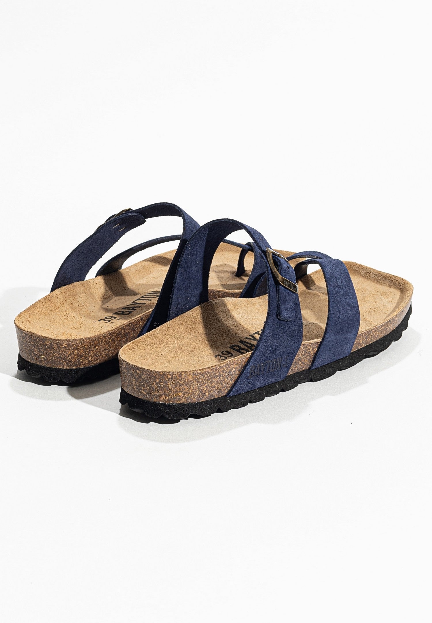 Diane Navy Blue Toe-Strap Sandals