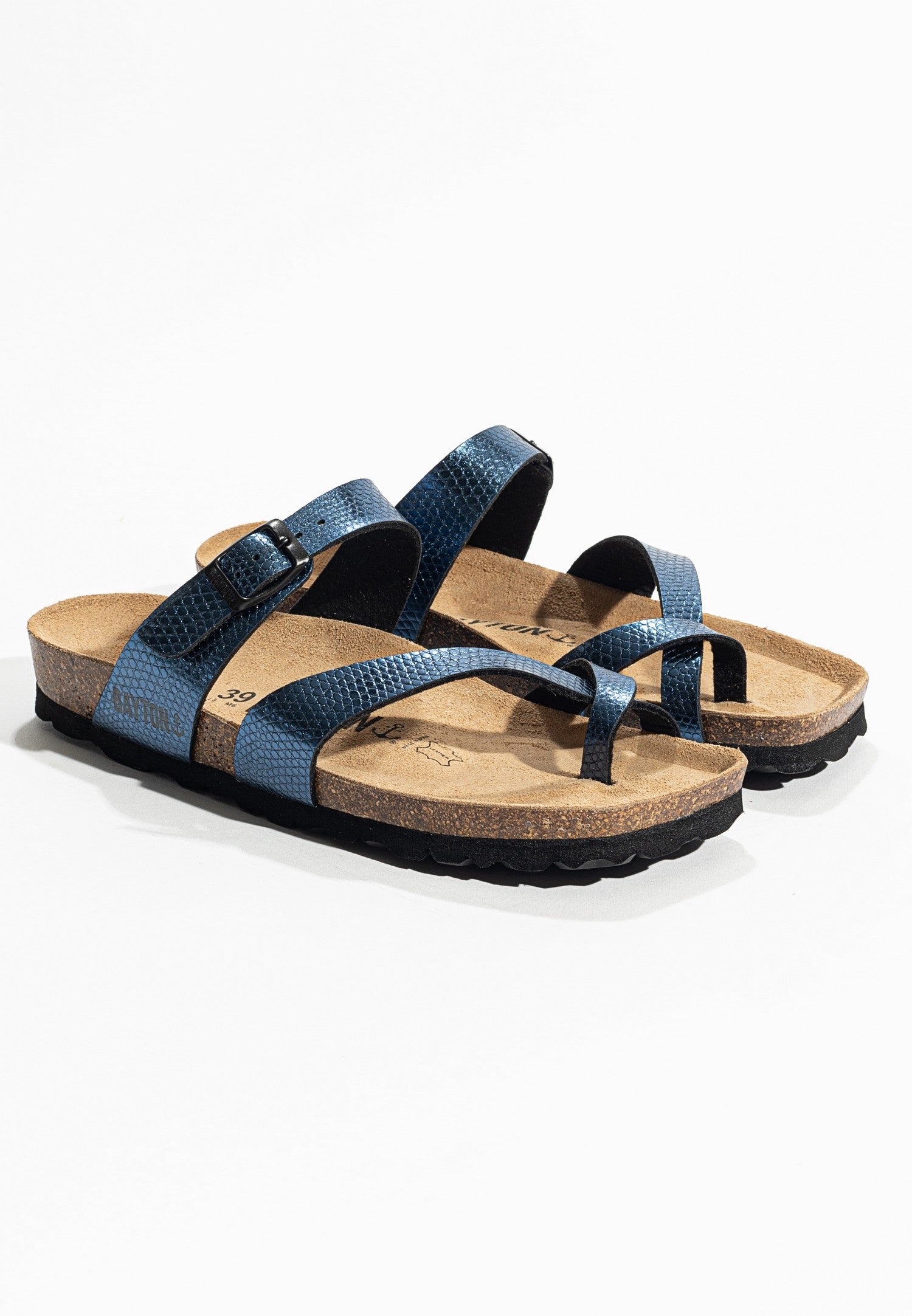 Diane Blue Toe-Strap Sandals