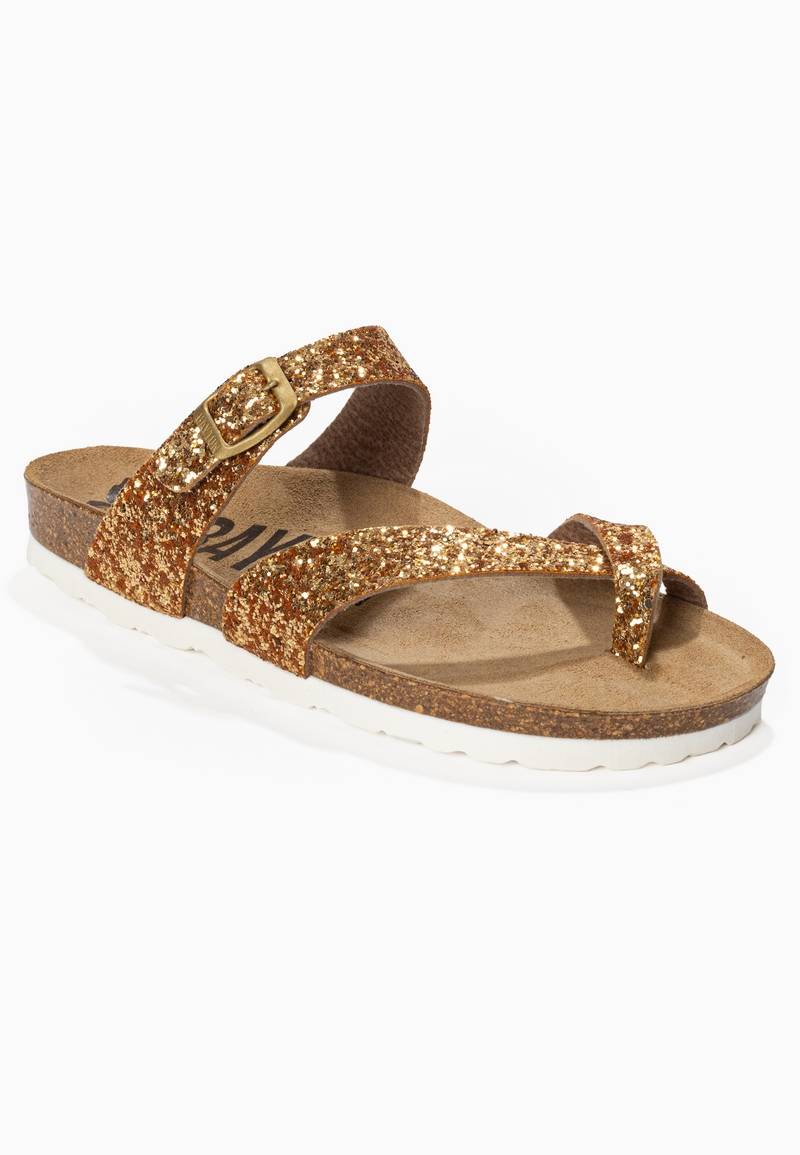 Sandalias Diane doradas con purpurina